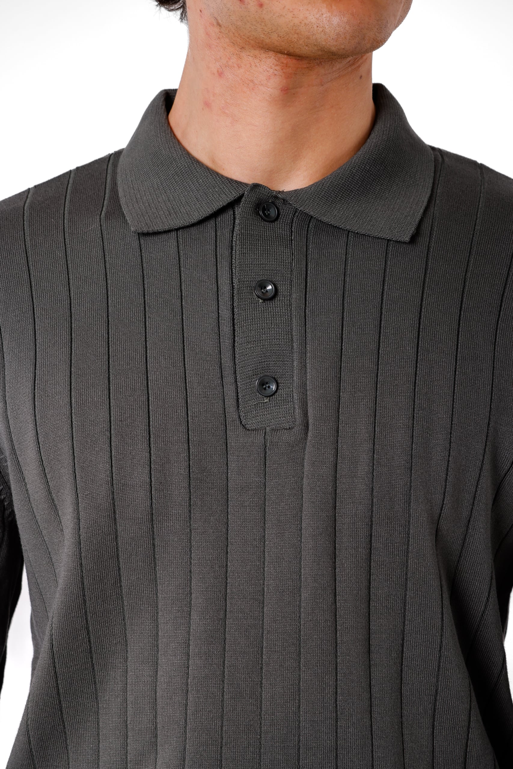 FİTİLLİ POLO YAKA TRİKO - Khaki