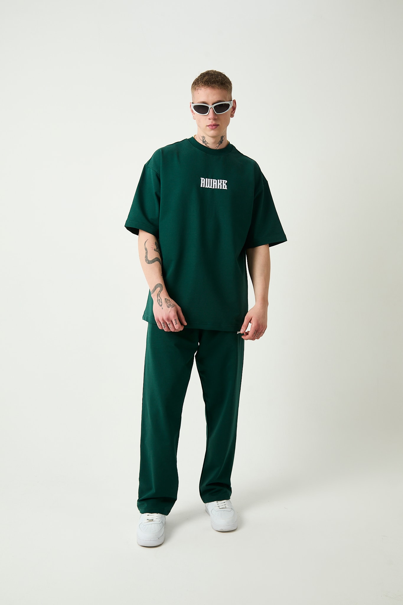 AWAKE BAGGY PANTOLON - Oil Green