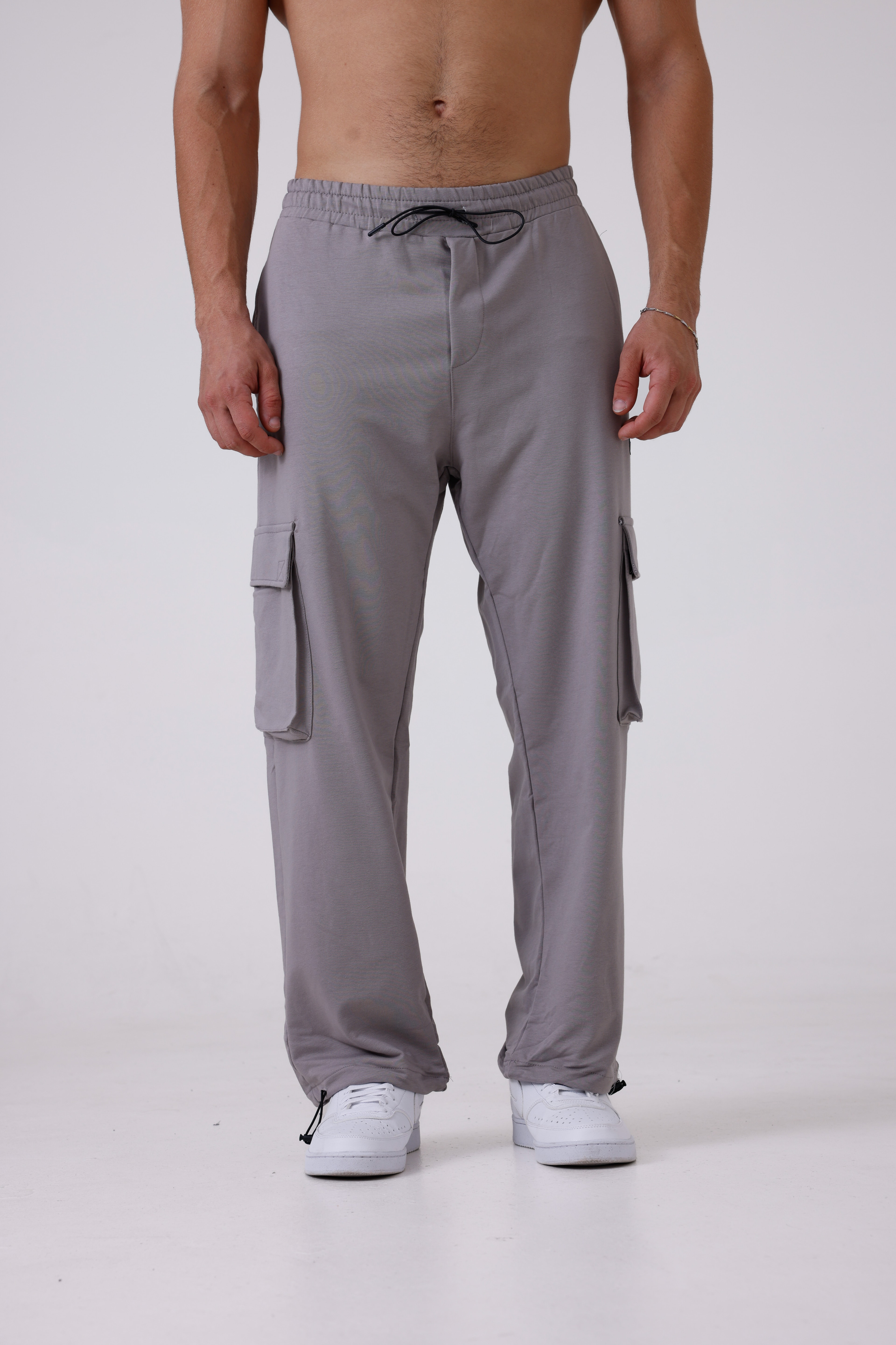 R BASKILI BAGGY EŞOFMAN - GRI