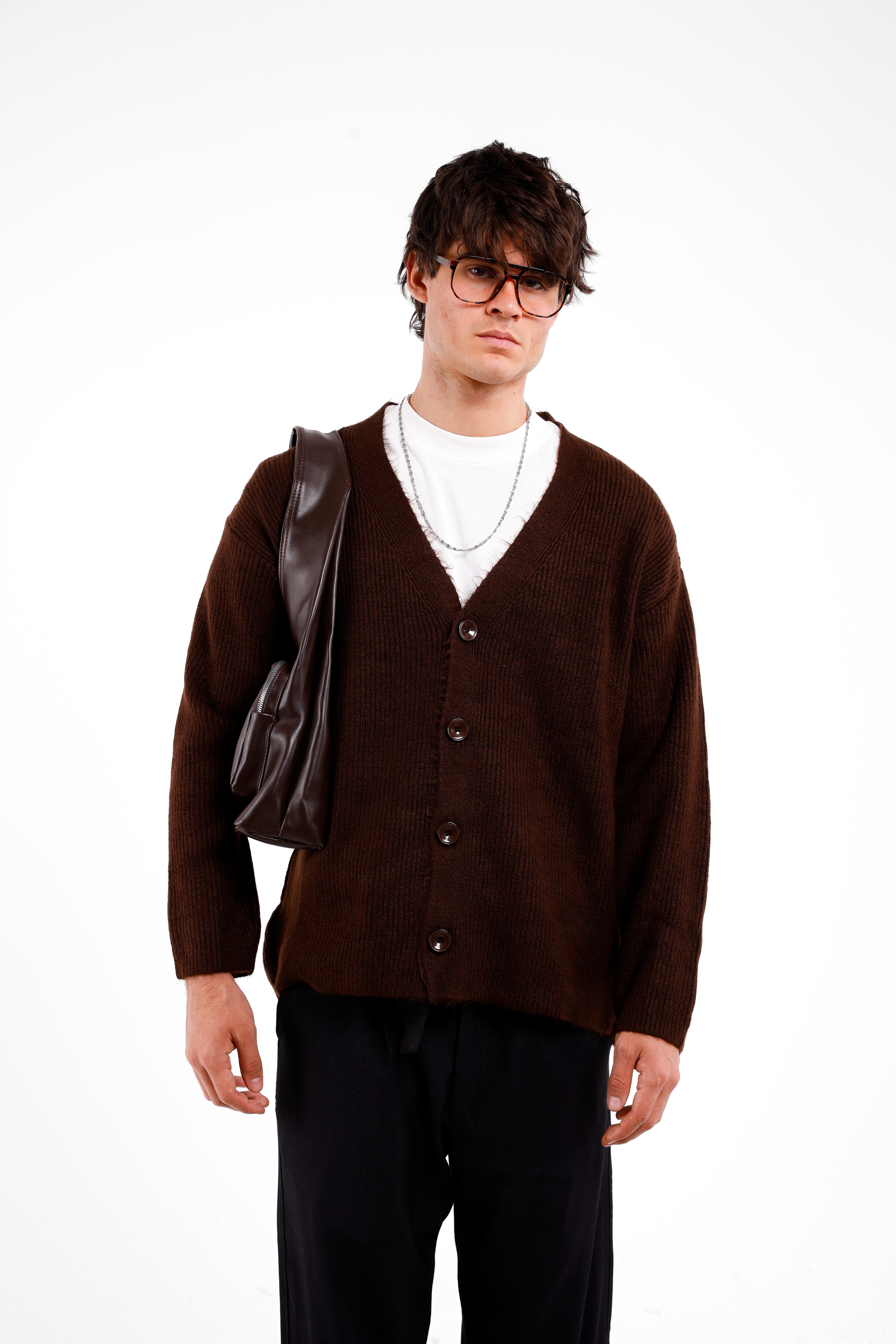 OVERSIZE TÜYLÜ TRİKO HIRKA