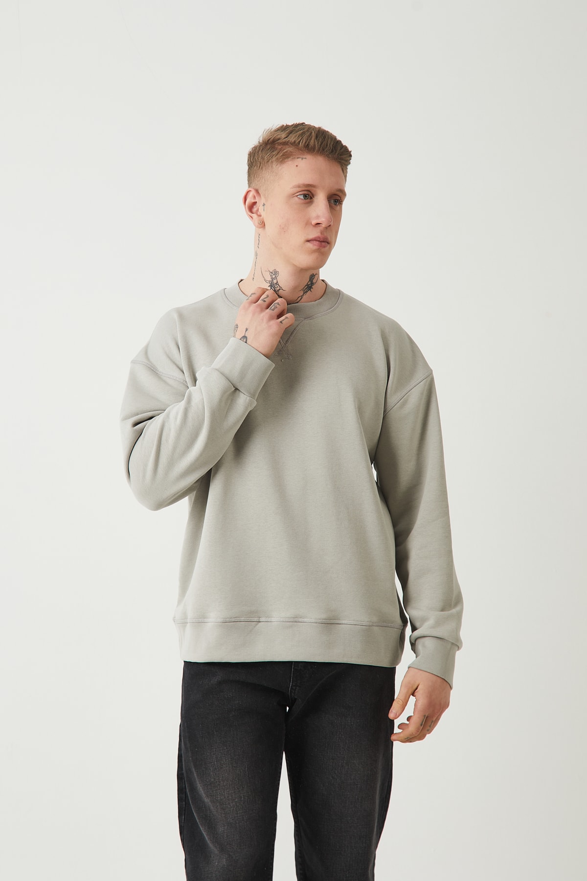 DIAGONEL KARYOKALI SWEATSHIRT - B.GRI