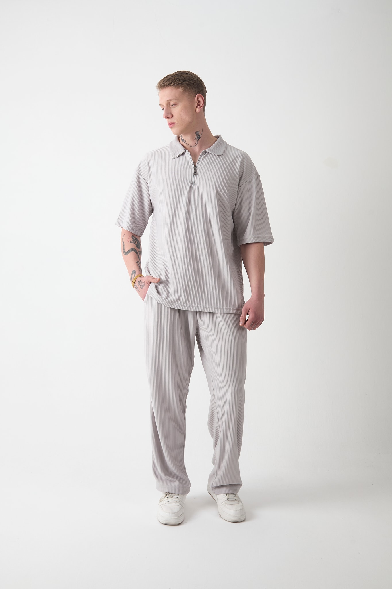 BAGGY OTTOMAN PANTOLON - Gray