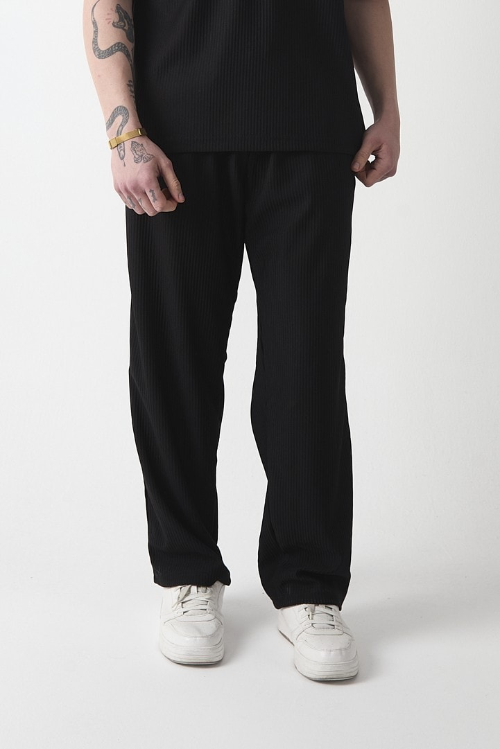 BAGGY OTTOMAN PANTOLON - Black