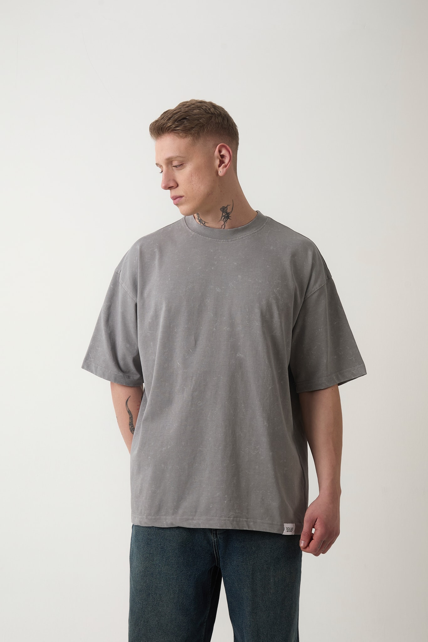 PREMIUM YIKAMALI BASIC T-SHIRT - Gray