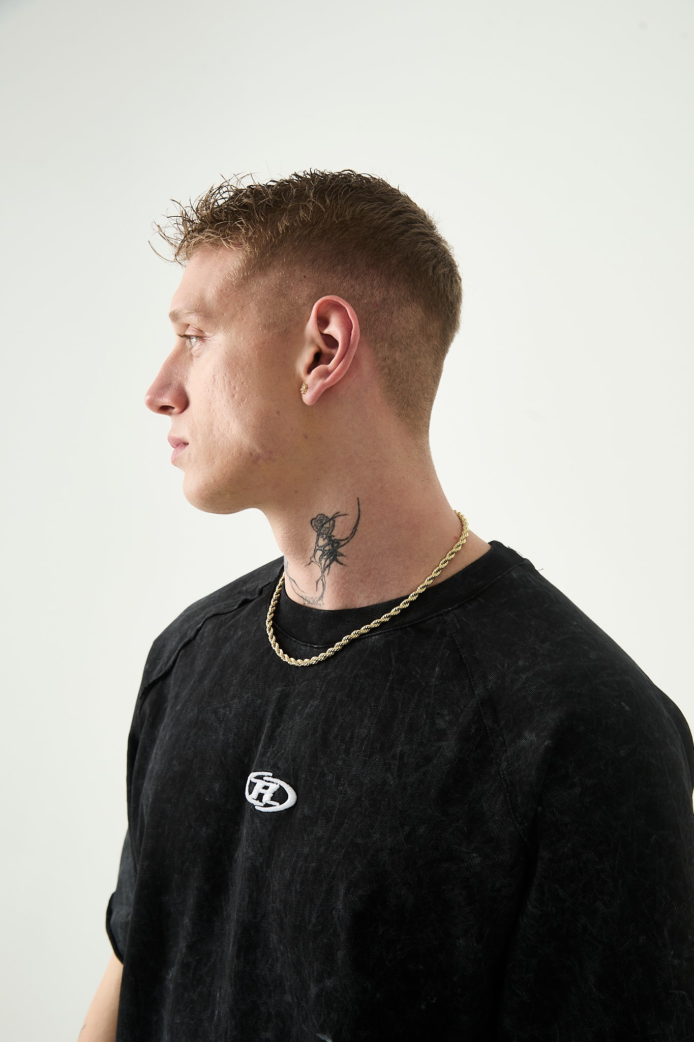 R LOGO YIKAMALI T-SHIRT - Black