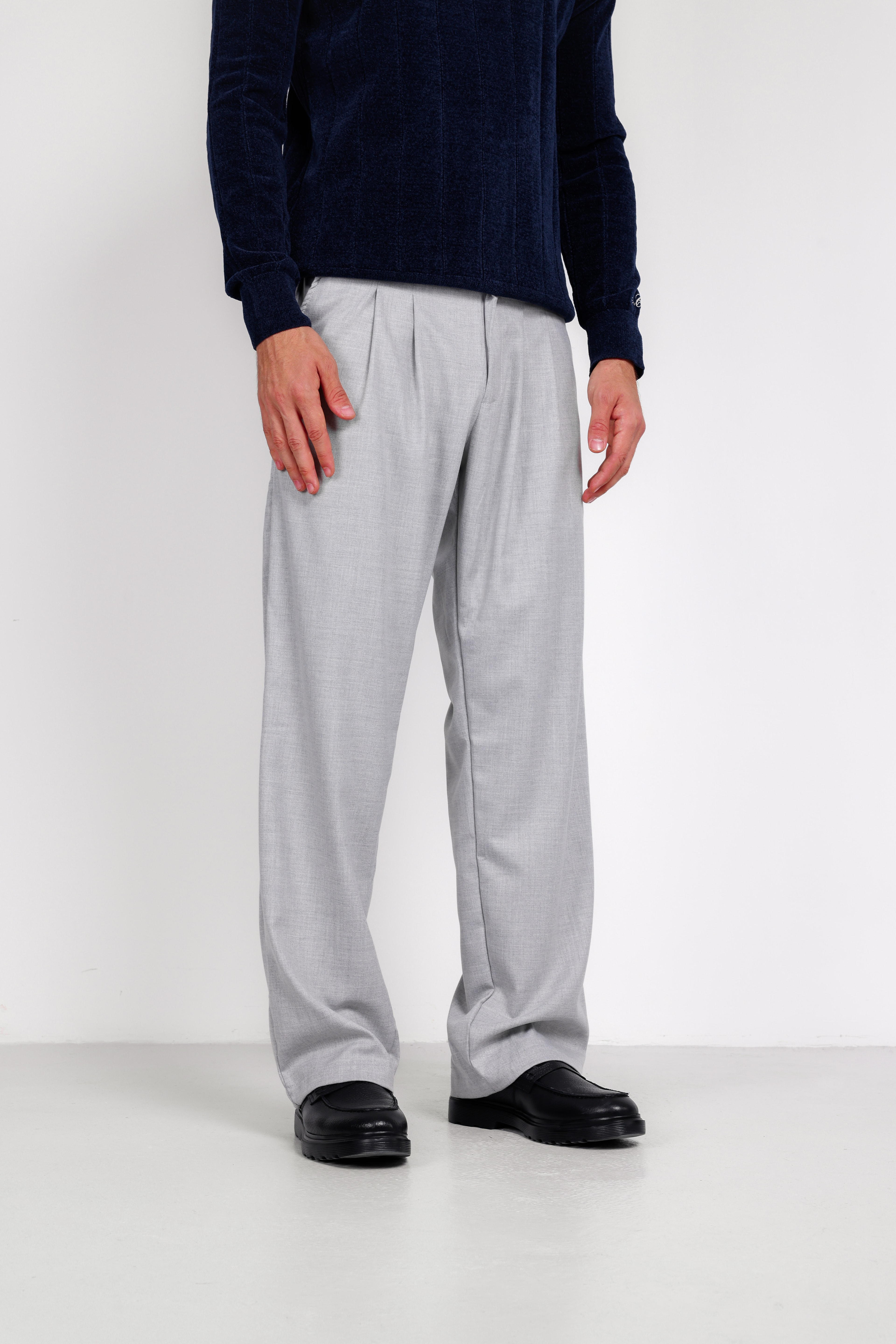 ÇİFT PİLELİ BAGGY PANTOLON - Gray