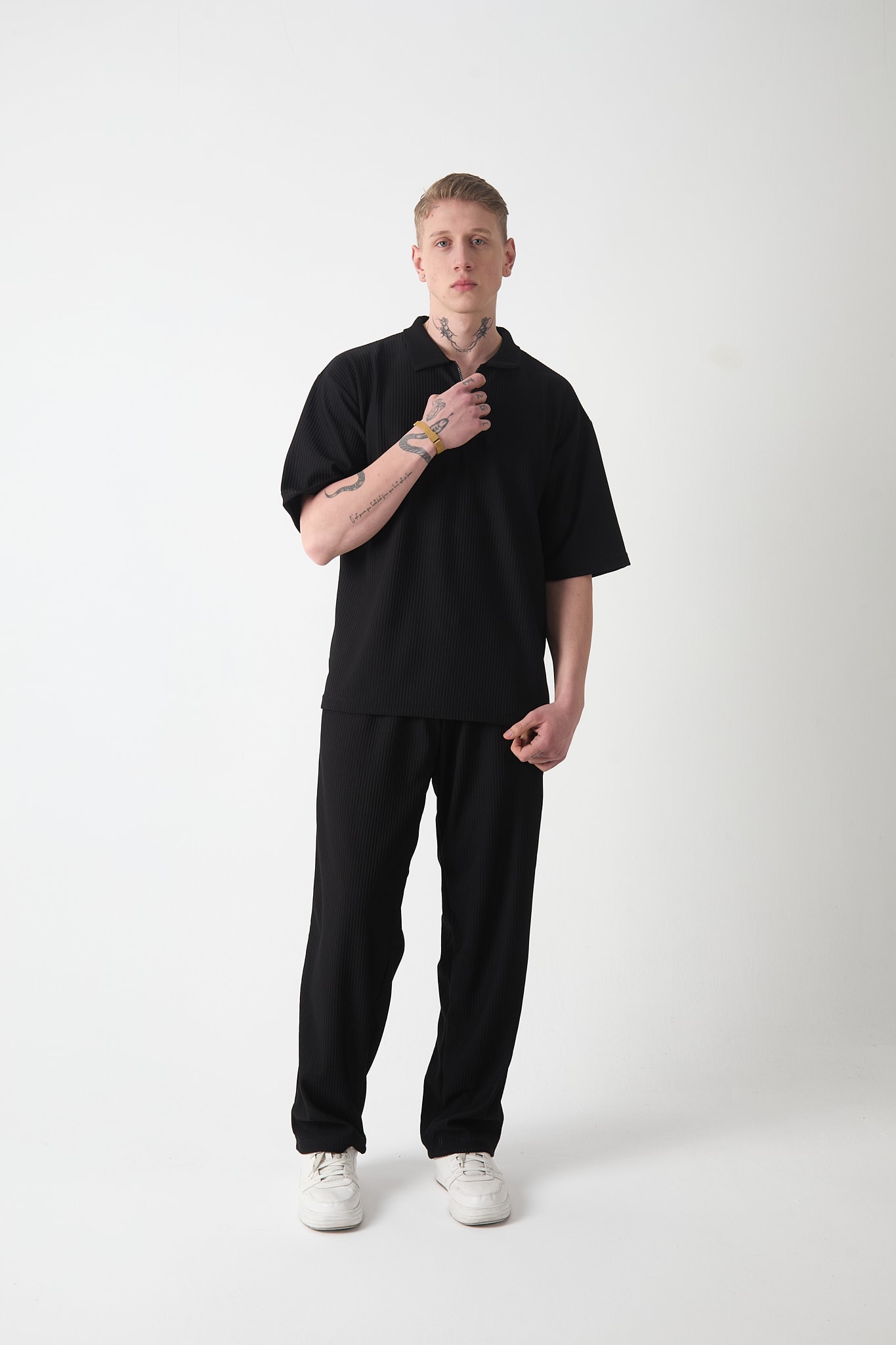 BAGGY OTTOMAN PANTOLON - Black