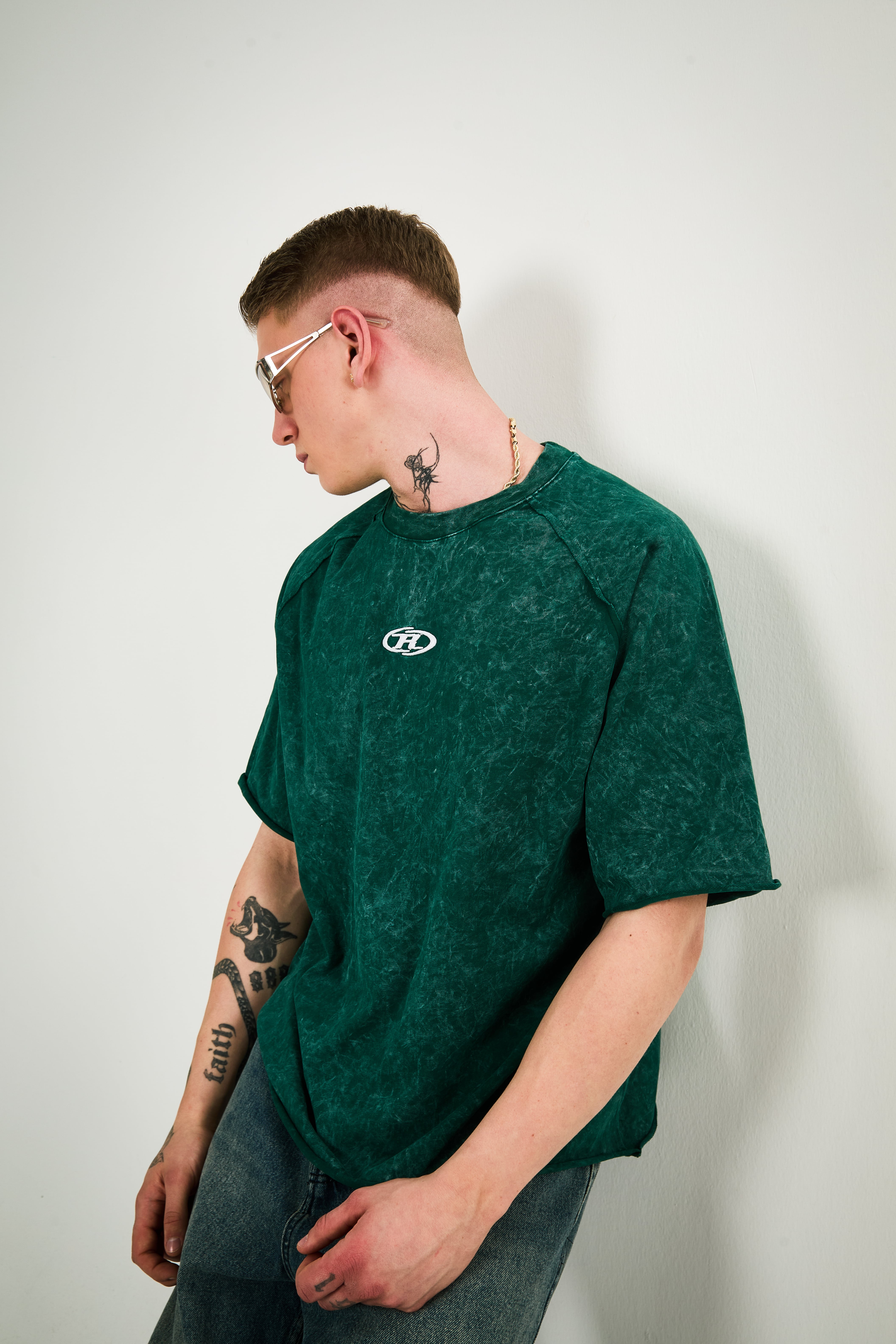 R LOGO YIKAMALI T-SHIRT - Oil Green