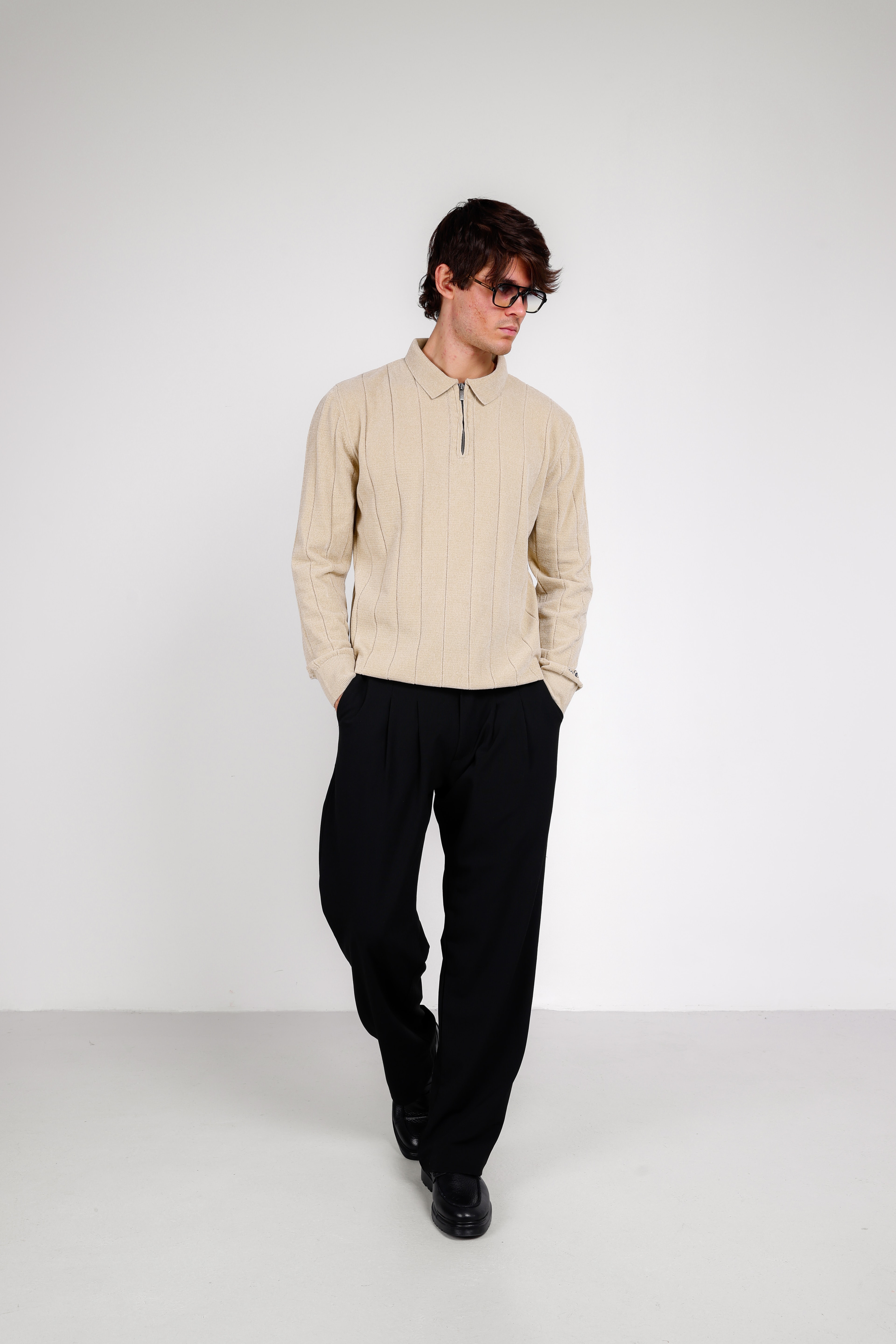 ÇİFT PİLELİ BAGGY PANTOLON - Black