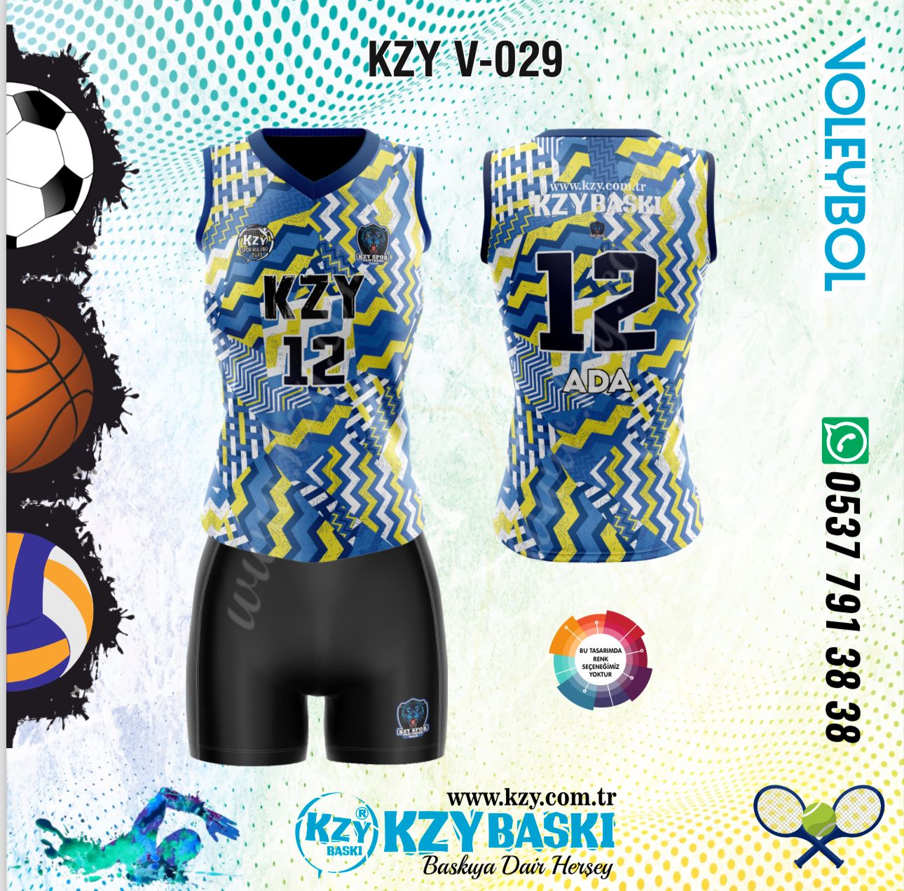 KZY V-029 DİJİTAL VOLEYBOL FORMA