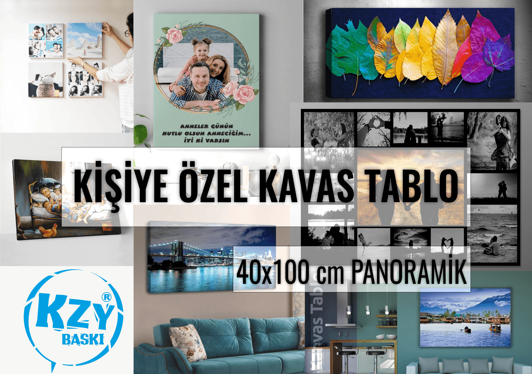 KANVAS TABLO 40x100 cm