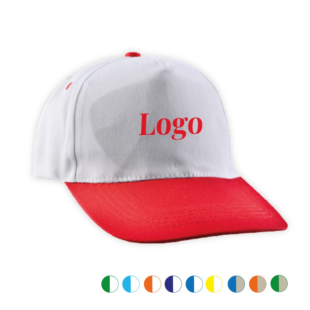Beyaz Siper Kırmızı Yerli Promosyon Şapka