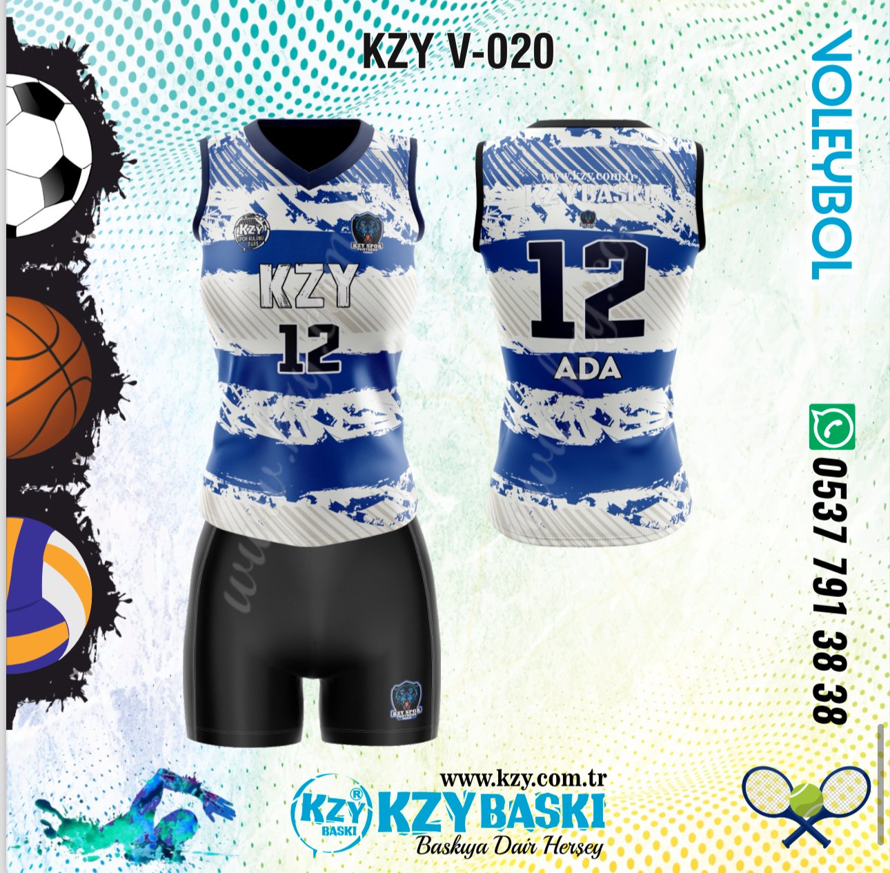 KZY V-020 DİJİTAL VOLEYBOL FORMA