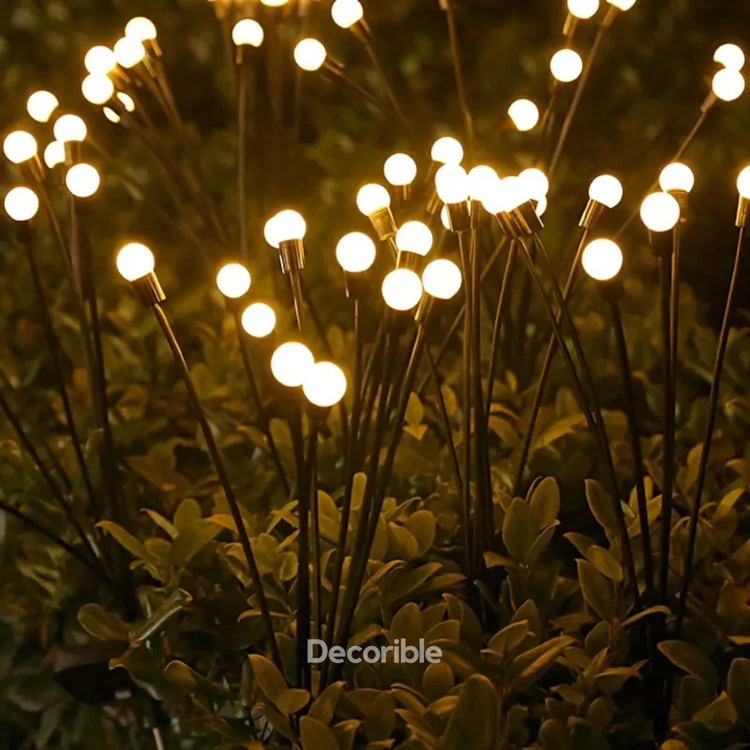 Lampy Güneş Enerjili Solar Ateşböceği Bahçe Işıkları 8 Led Kazıklı Bahçe Dekorasyonu Gün Işığı 2‘li Paket