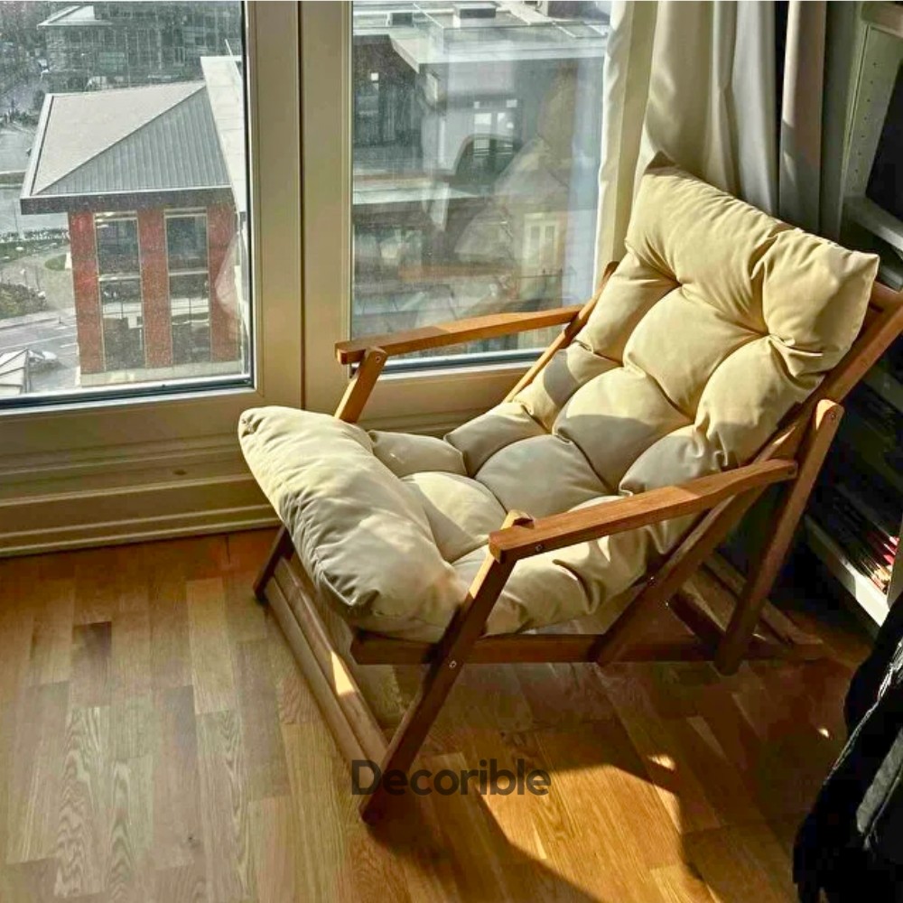 Layvia Tekli Kollu Şezlong Sandalye Ahşap