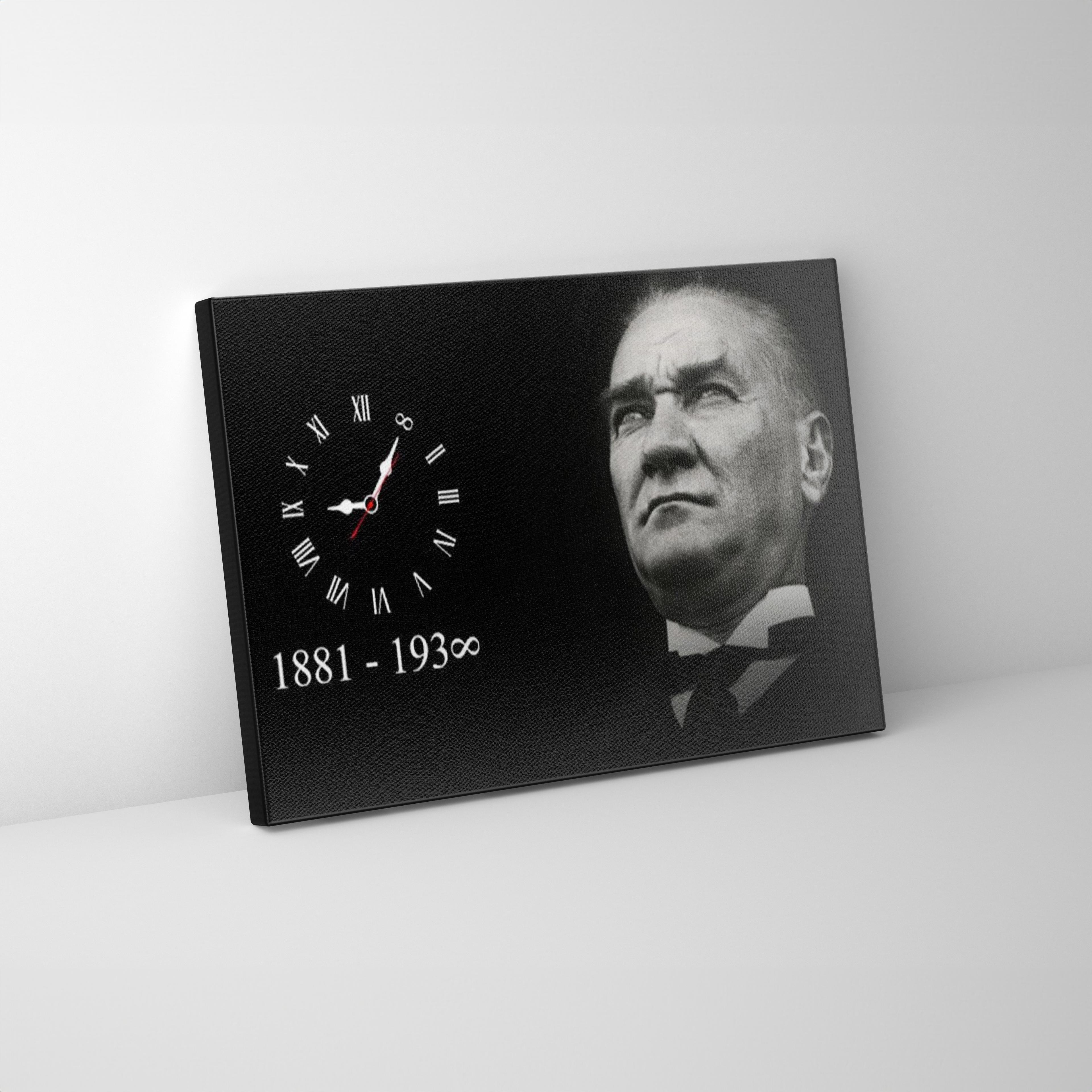 Sonsuzluk Saati ve Atatürk Kanvas Tablo