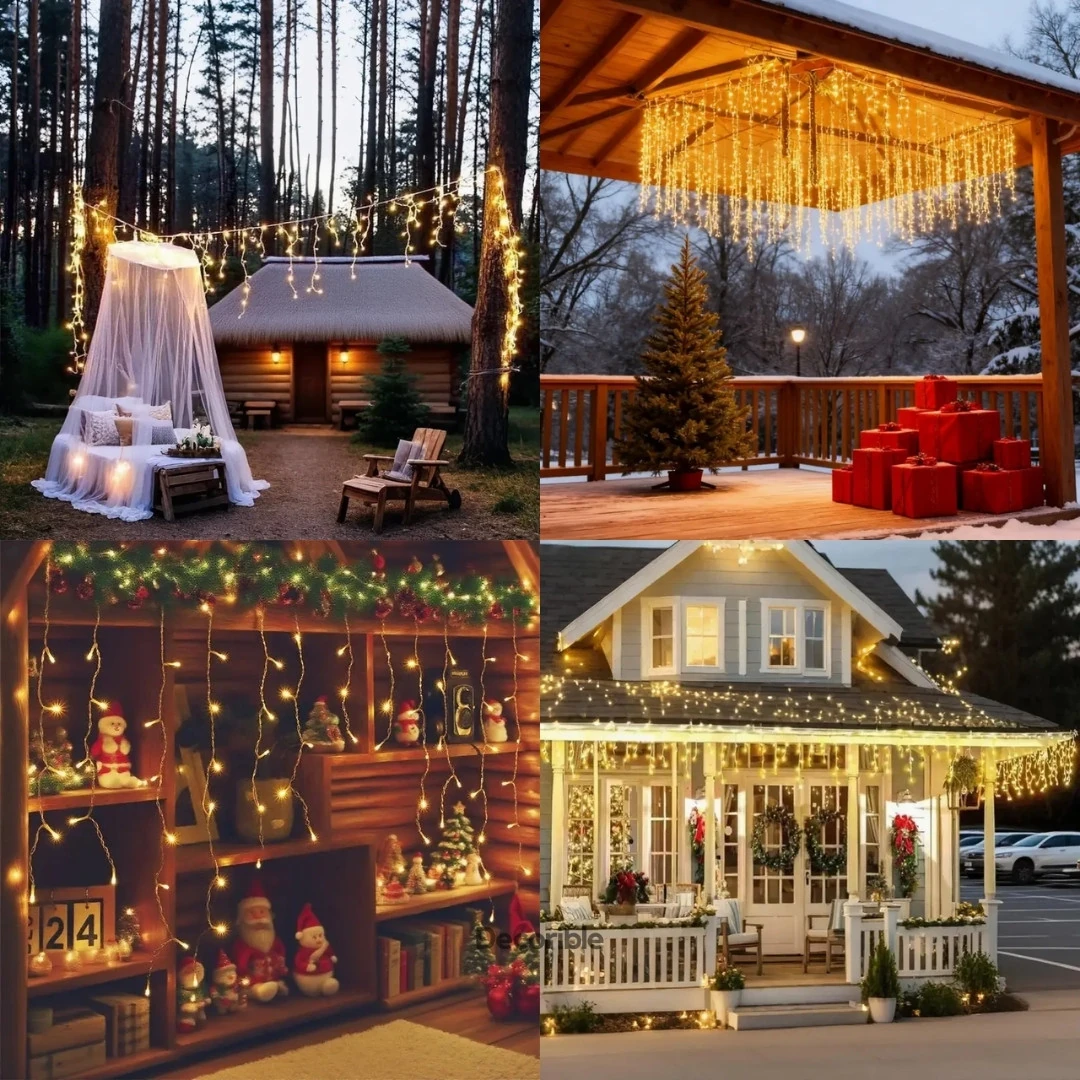 Fringed Saçak Led Dış Mekan Sarkıt Led Dekorasyon 2 Metre