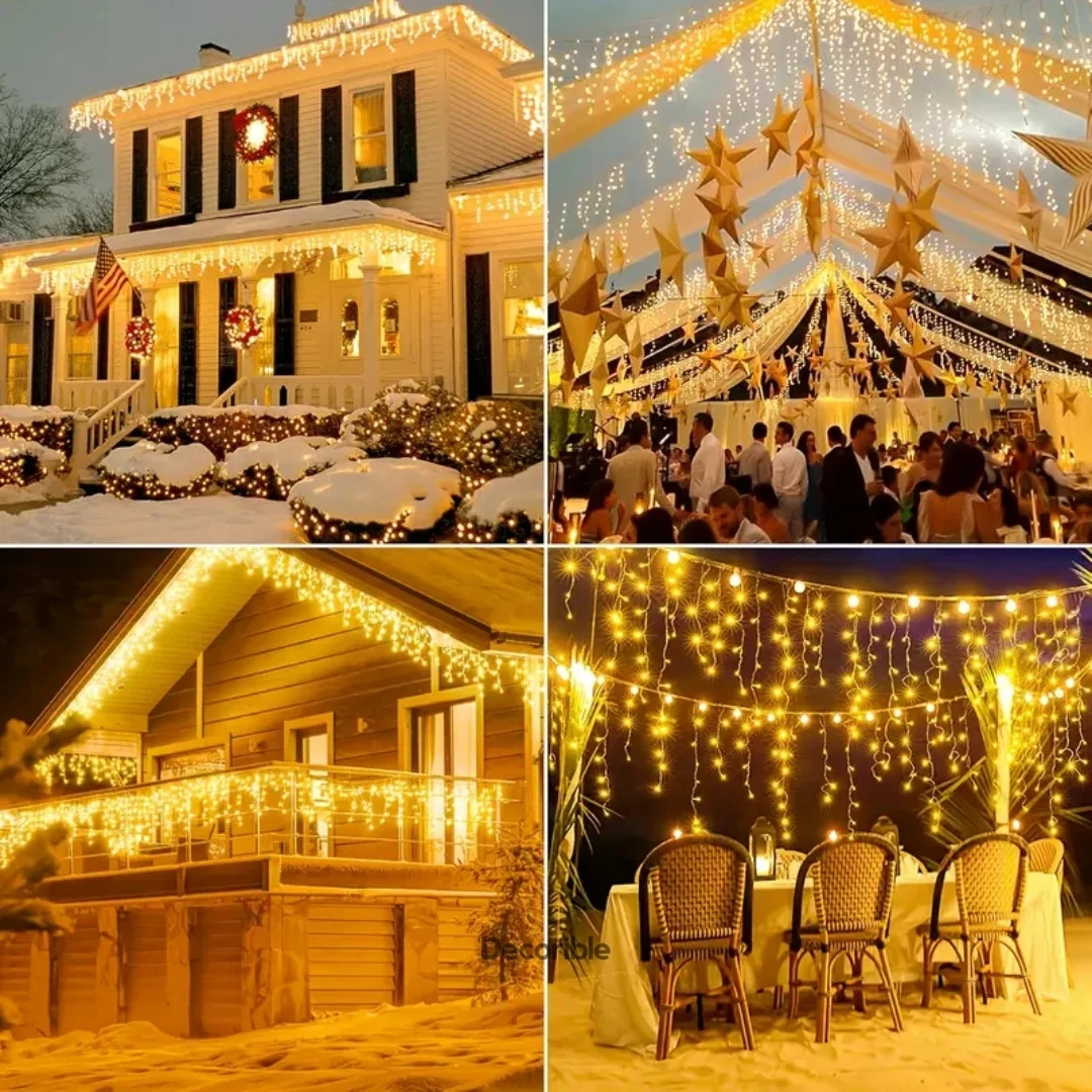 Fringed Saçak Led Dış Mekan Sarkıt Led Dekorasyon 2 Metre