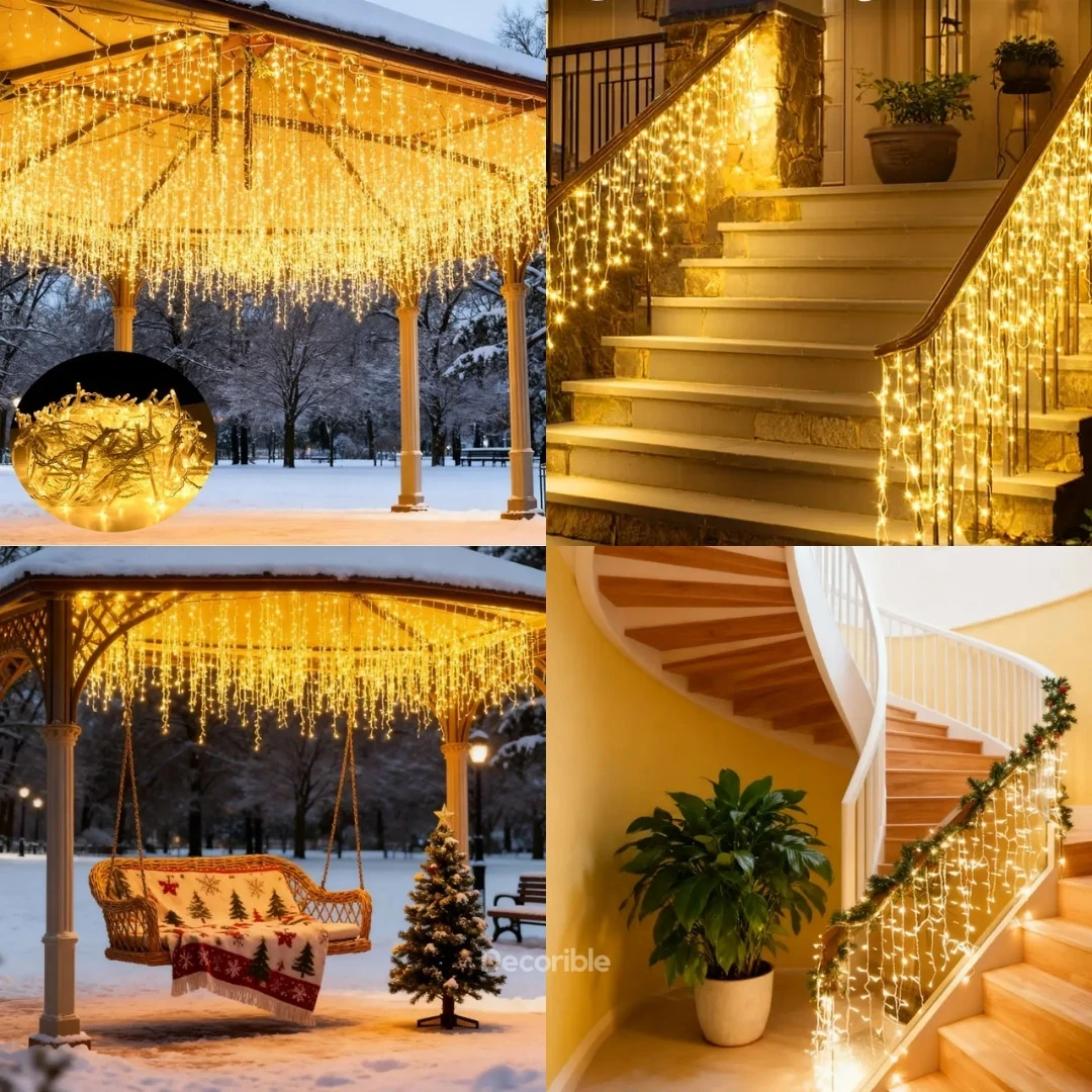 Fringed Saçak Led Dış Mekan Sarkıt Led Dekorasyon 2 Metre