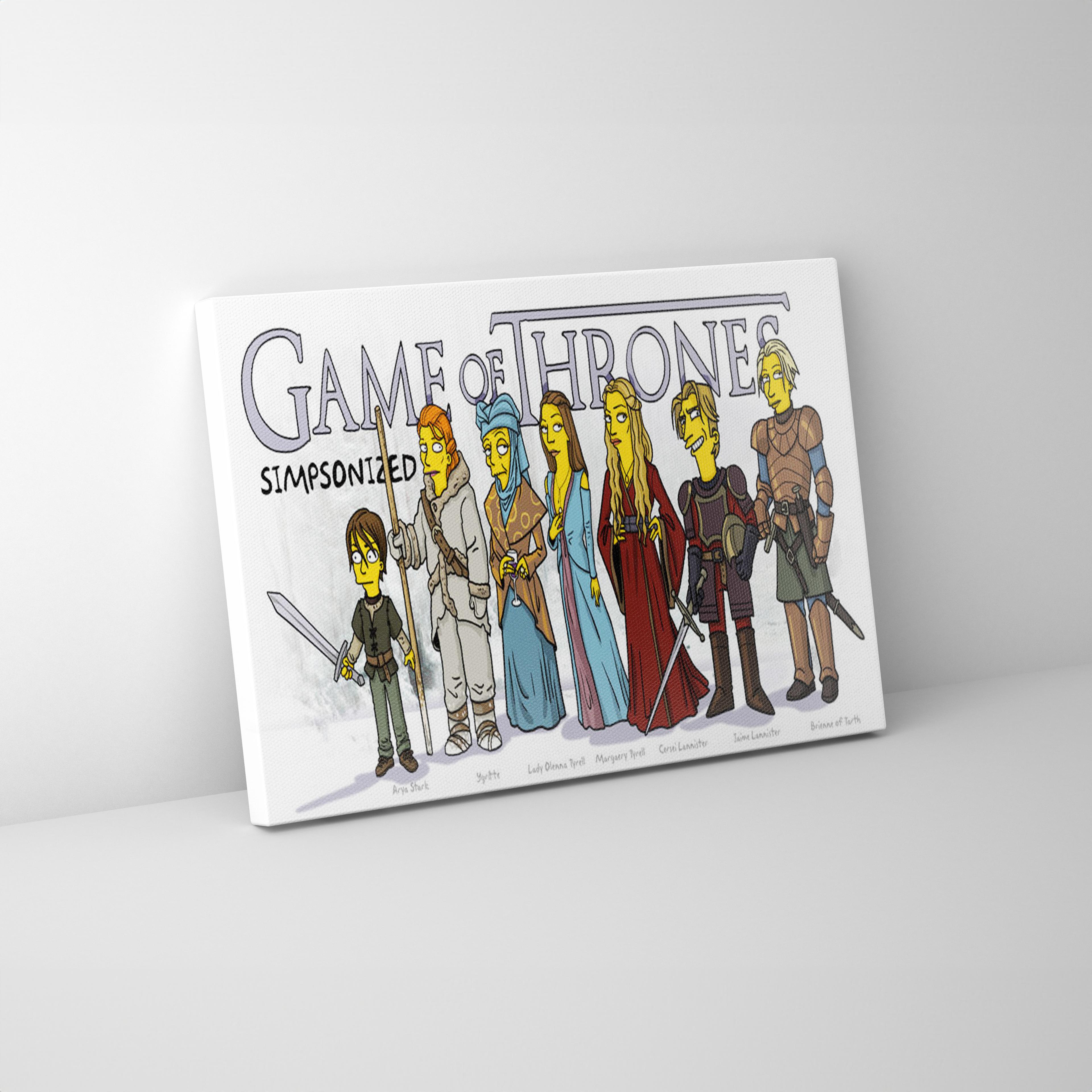 Game of Thrones Simpsonized Kanvas Tablo