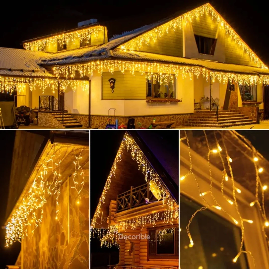 Fringed Saçak Led Dış Mekan Sarkıt Led Dekorasyon 2 Metre