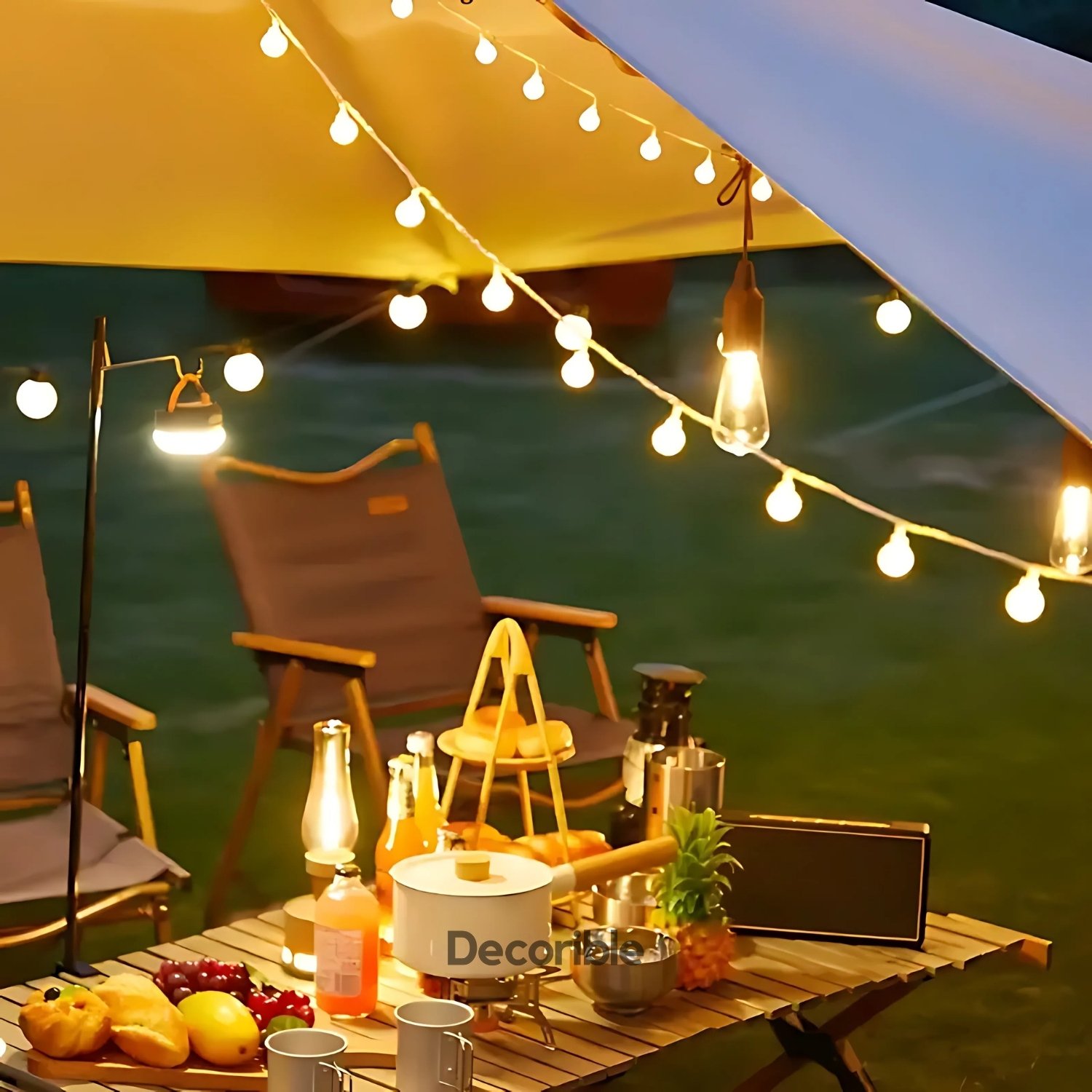 Lightball Solar Bahçe Ağaç Işıklandırma Güneş Enerjili Balkon Dekorasyonu 40 Top Ledli 6 Metre