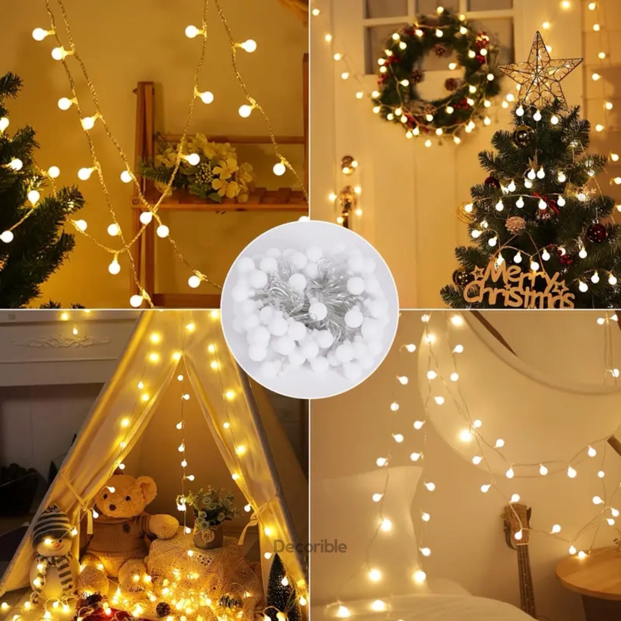 Lightball Elektrikli İç Mekan Dekoratif Led Aydınlatma 50 Top Led 5 Metre
