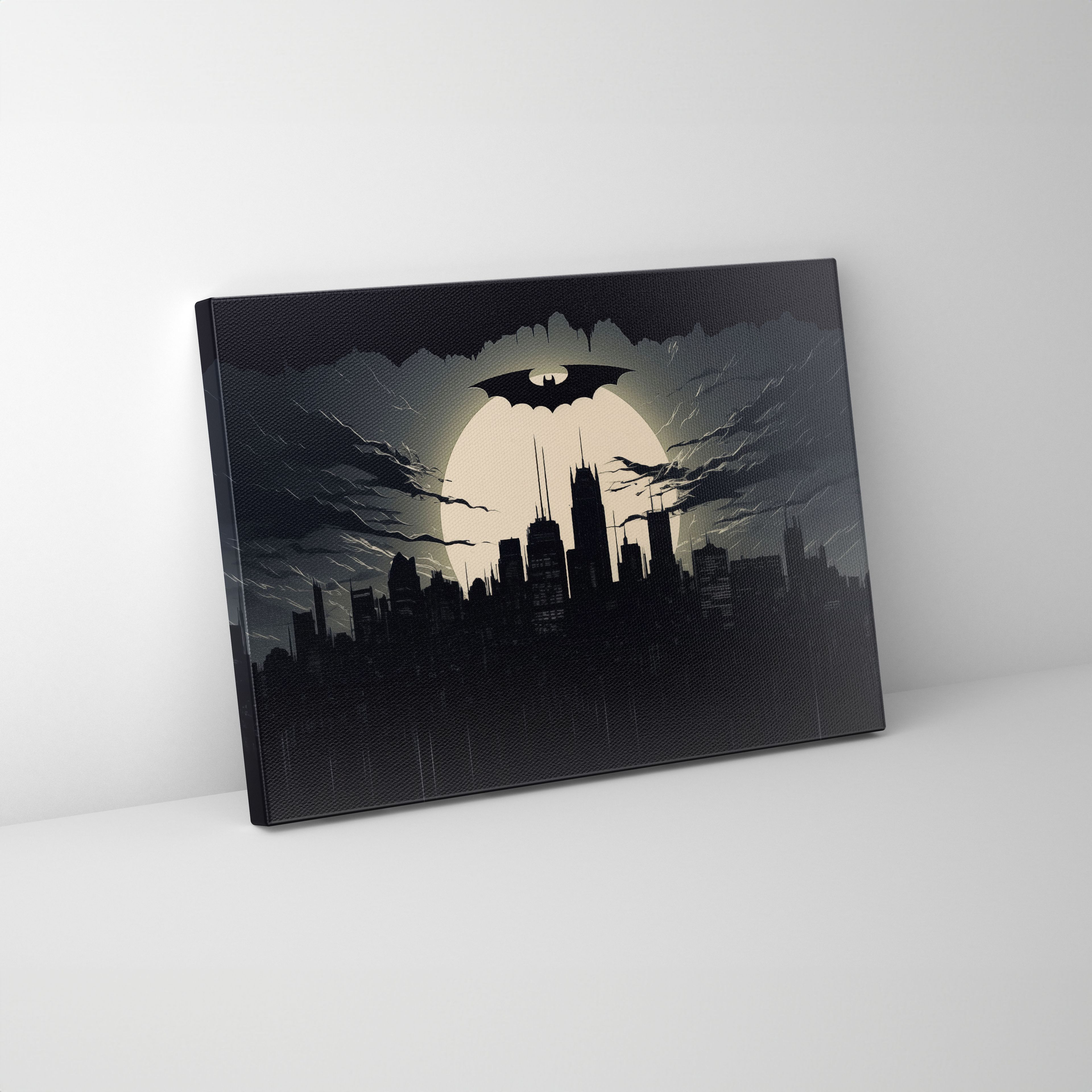 Batman Gotham Şehri Kanvas Tablo