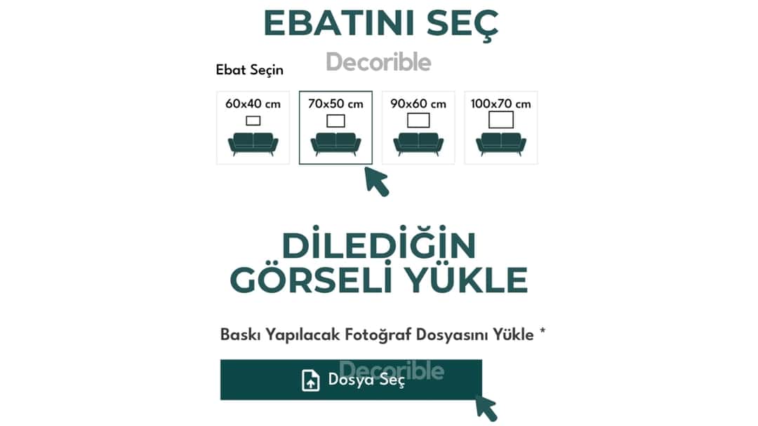 Kişiye Özel Kanvas Tablo Baskı Kendi Tablonu Oluştur