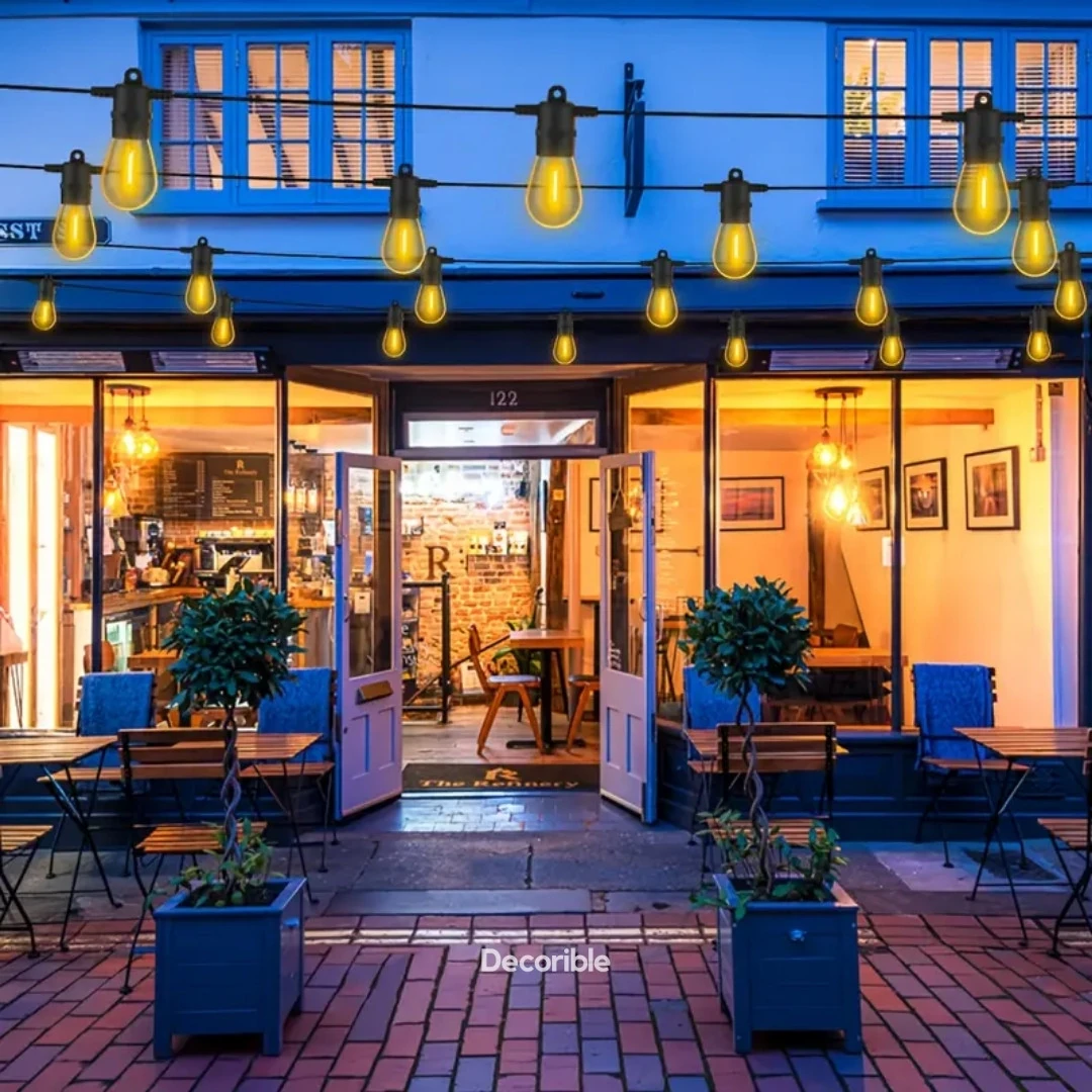 Rustika Kırılmaz Ampul Dış Mekan Bahçe Aydınlatması Su Geçirmez 10 Metre 10 Duylu