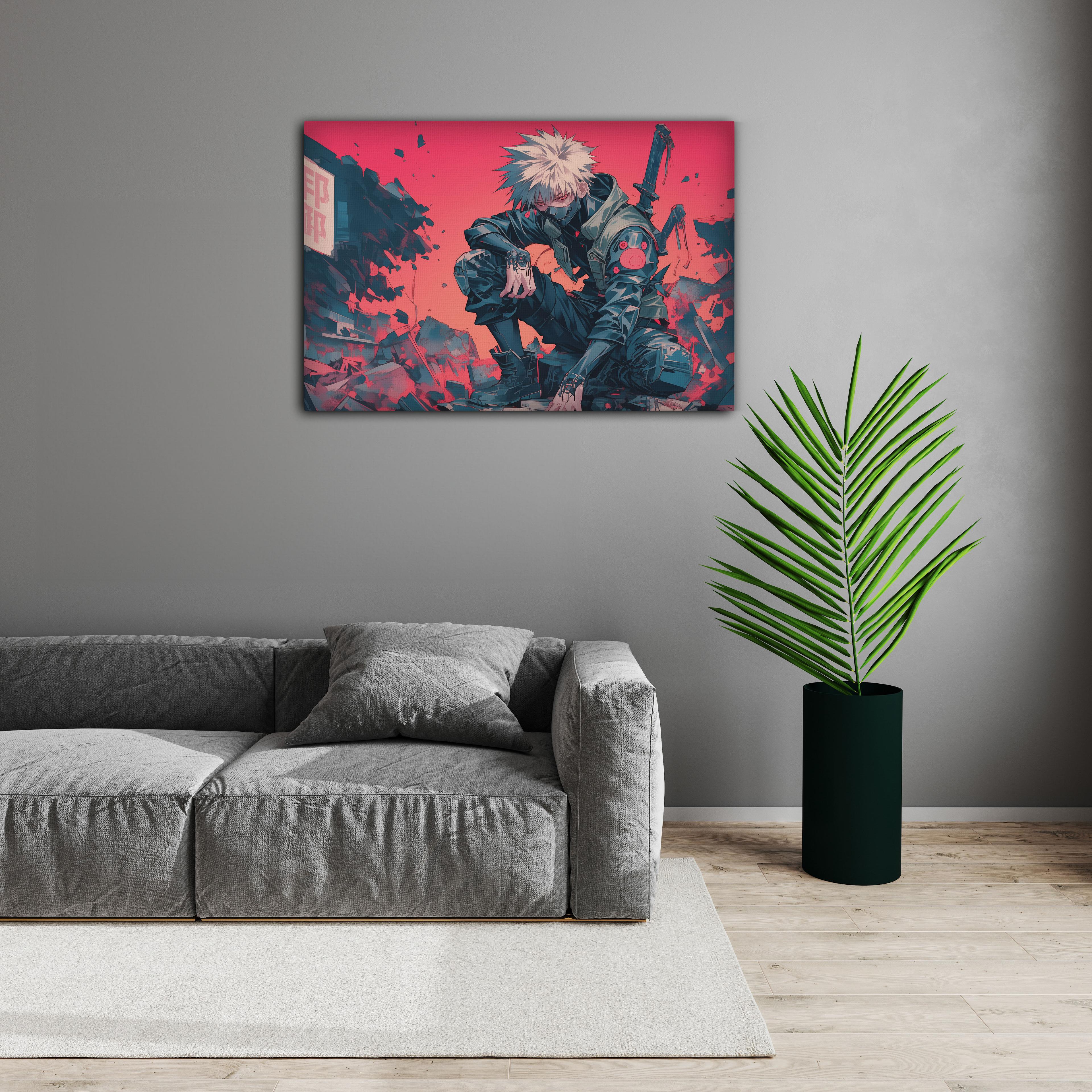 Kakashi Cyberpunk Kanvas Tablo