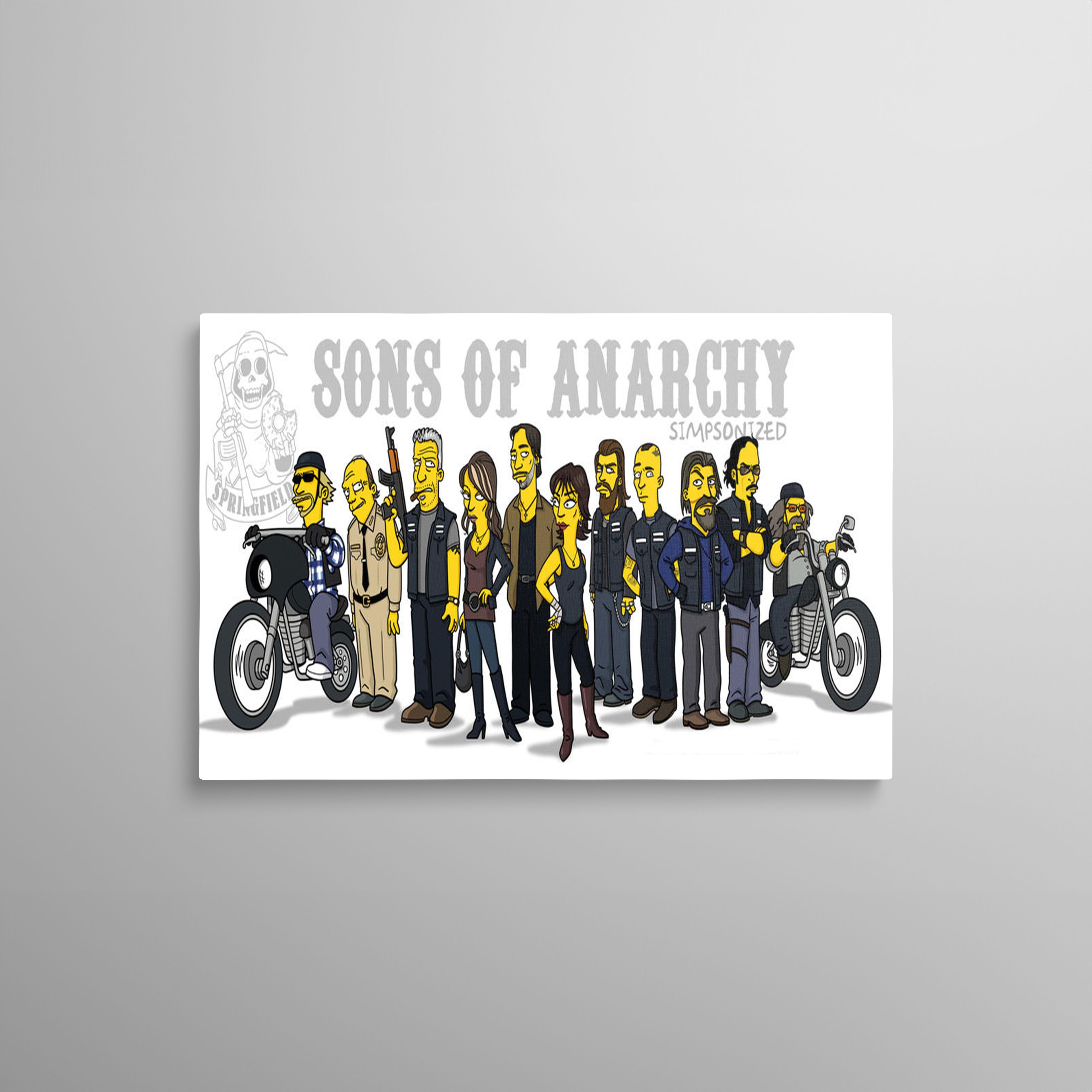 Sons of Anarchy Simpsonized Kanvas Tablo