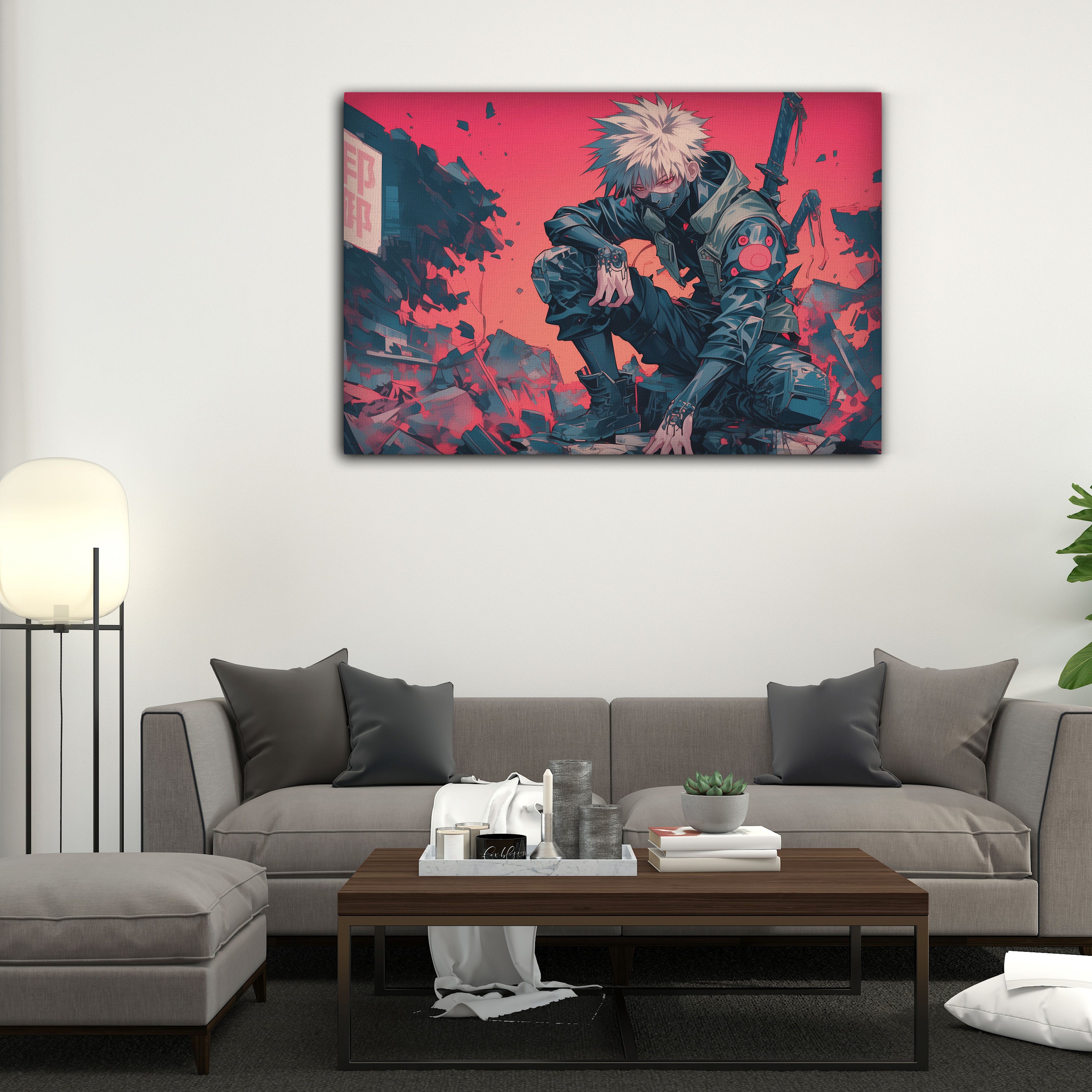 Kakashi Cyberpunk Kanvas Tablo