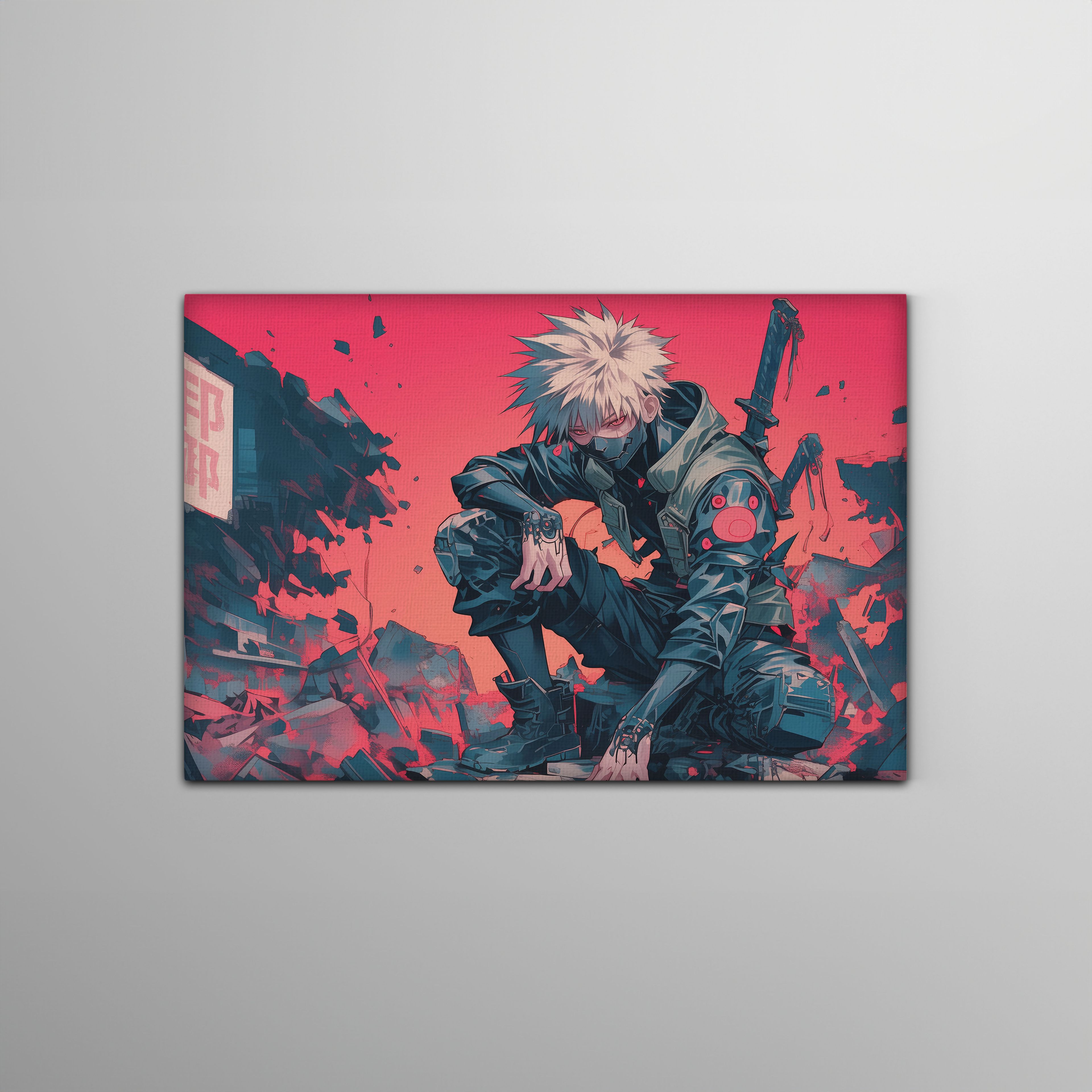 Kakashi Cyberpunk Kanvas Tablo