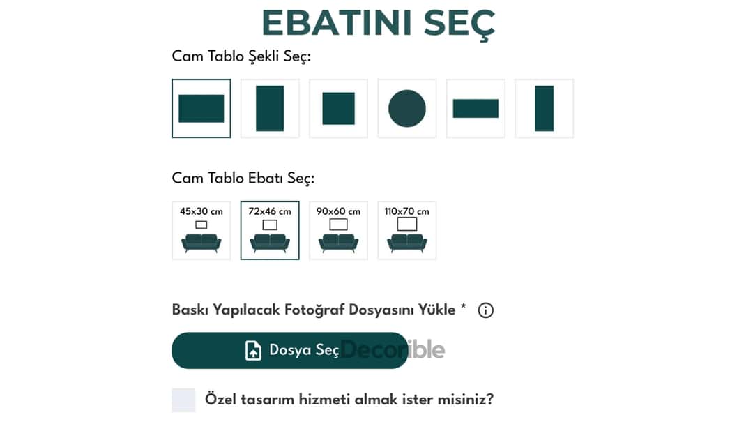 Kişiye Özel Cam Tablo Baskı Fiyatları Kendi Tablonu Oluştur