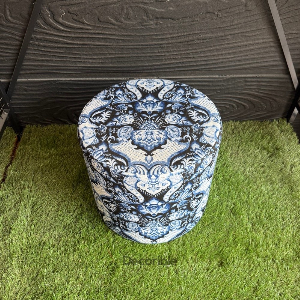 Çiçeklerin Dansı Yuvarlak Puf