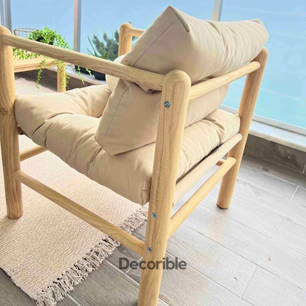 Timberway Kestane Ağacı Ahşap Mobilya Takımı Bahçe Mobilyası 2+1+1+S