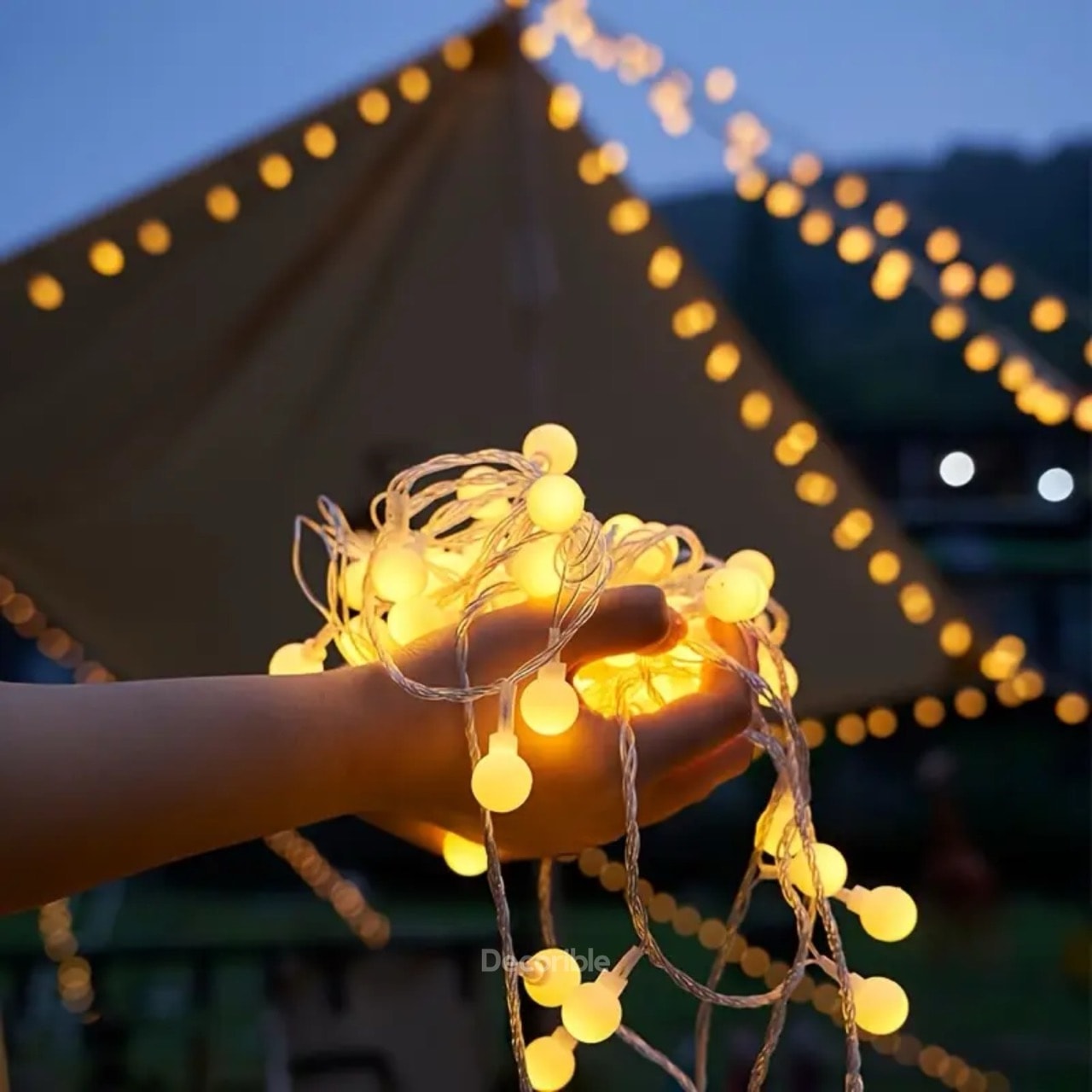 Lightball Elektrikli İç Mekan Dekoratif Led Aydınlatma 50 Top Led 5 Metre