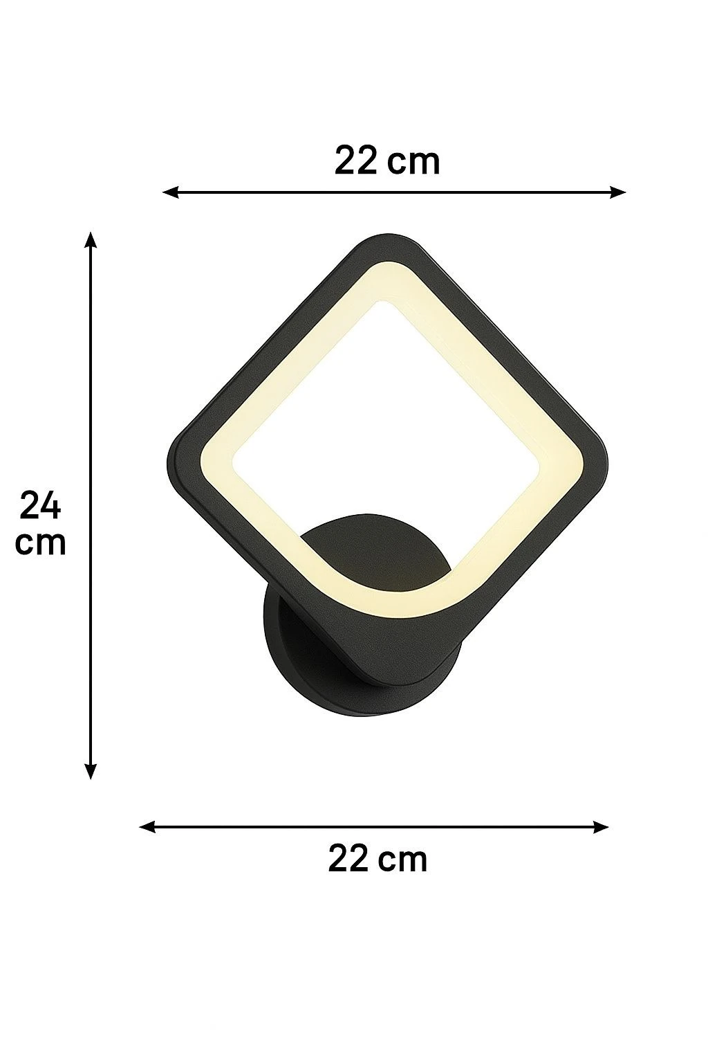 Karo İç Mekan LED Aplik - Siyah