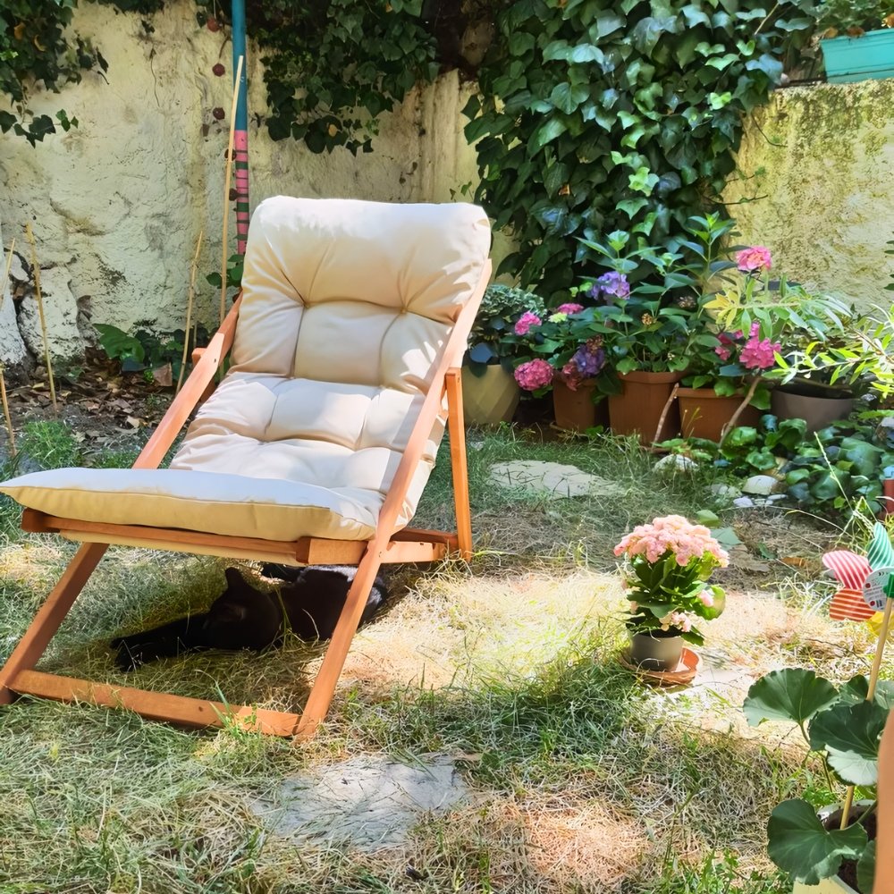 Tranqil Tekli Şezlong Sandalye Ahşap