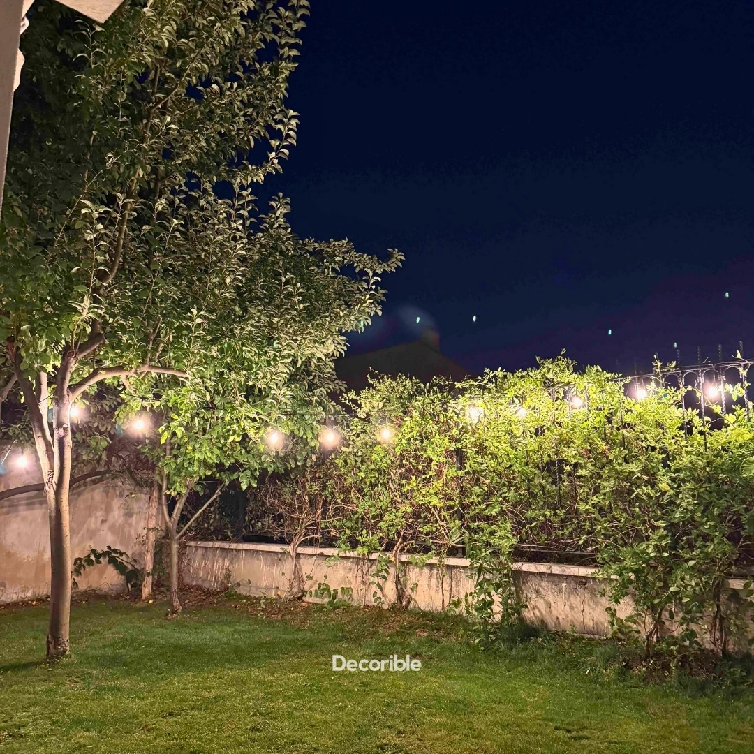 Rustika Kırılmaz Ampul Dış Mekan Bahçe Aydınlatması Su Geçirmez 10 Metre 10 Duylu