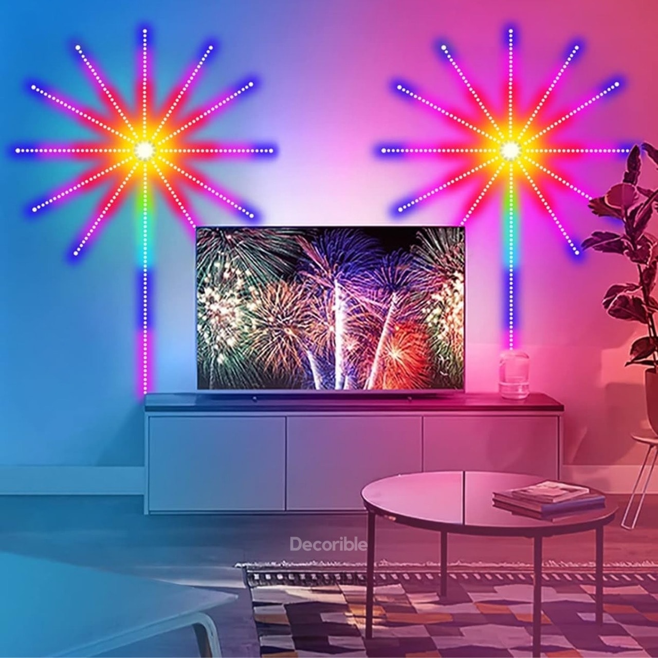 Hawaii RGB LED Şerit Kumandalı USB Bluetooth Telefon Kontrollü Ses Etkileşimli Dekoratif Aydınlatma