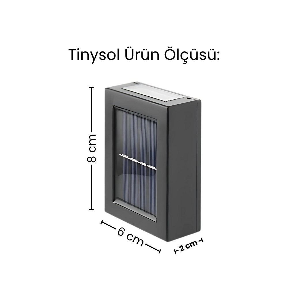 TinySol Solar Bahçe Duvar Aydınlatma Güneş Enerjili Dekoratif Balkon Aydınlatması