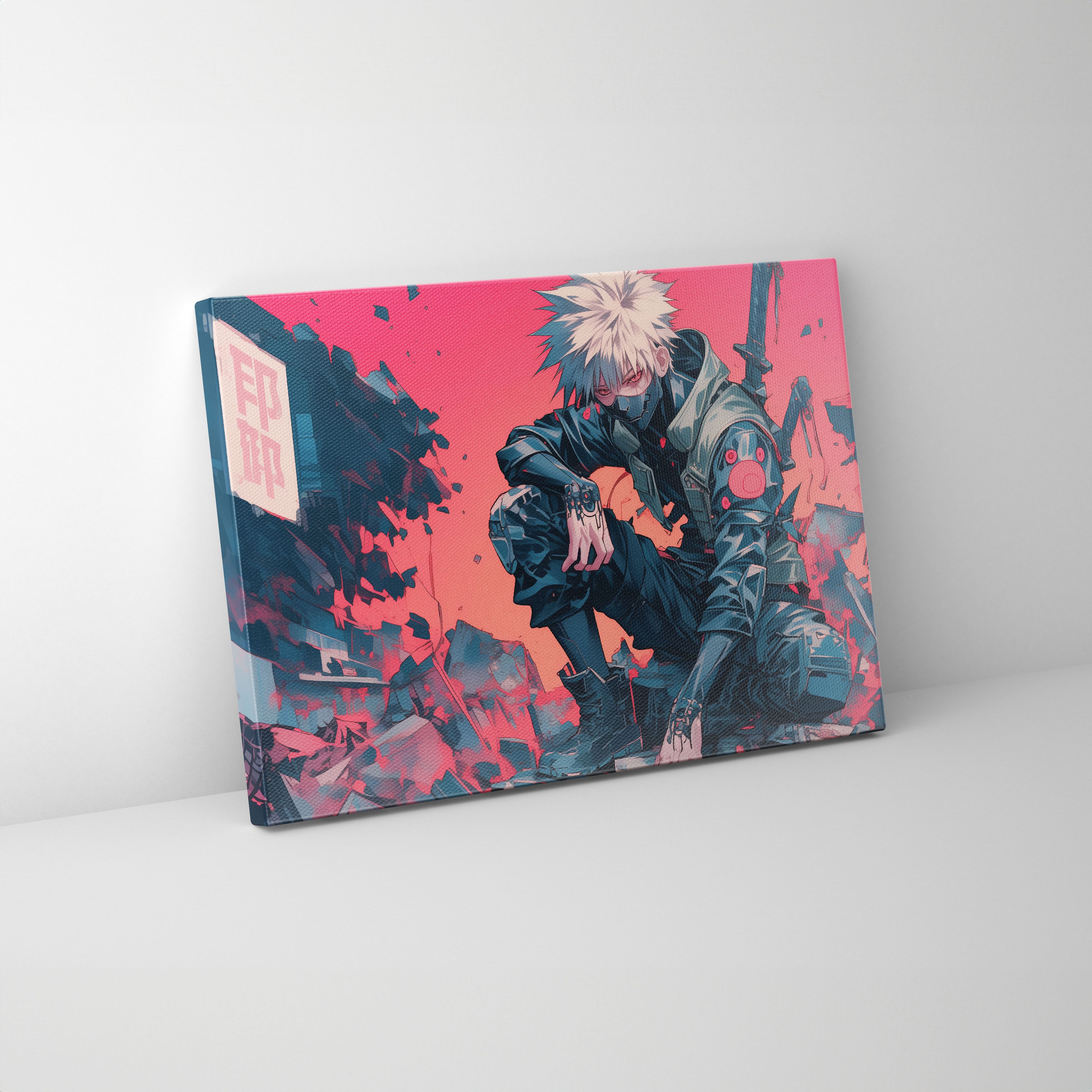 Kakashi Cyberpunk Kanvas Tablo