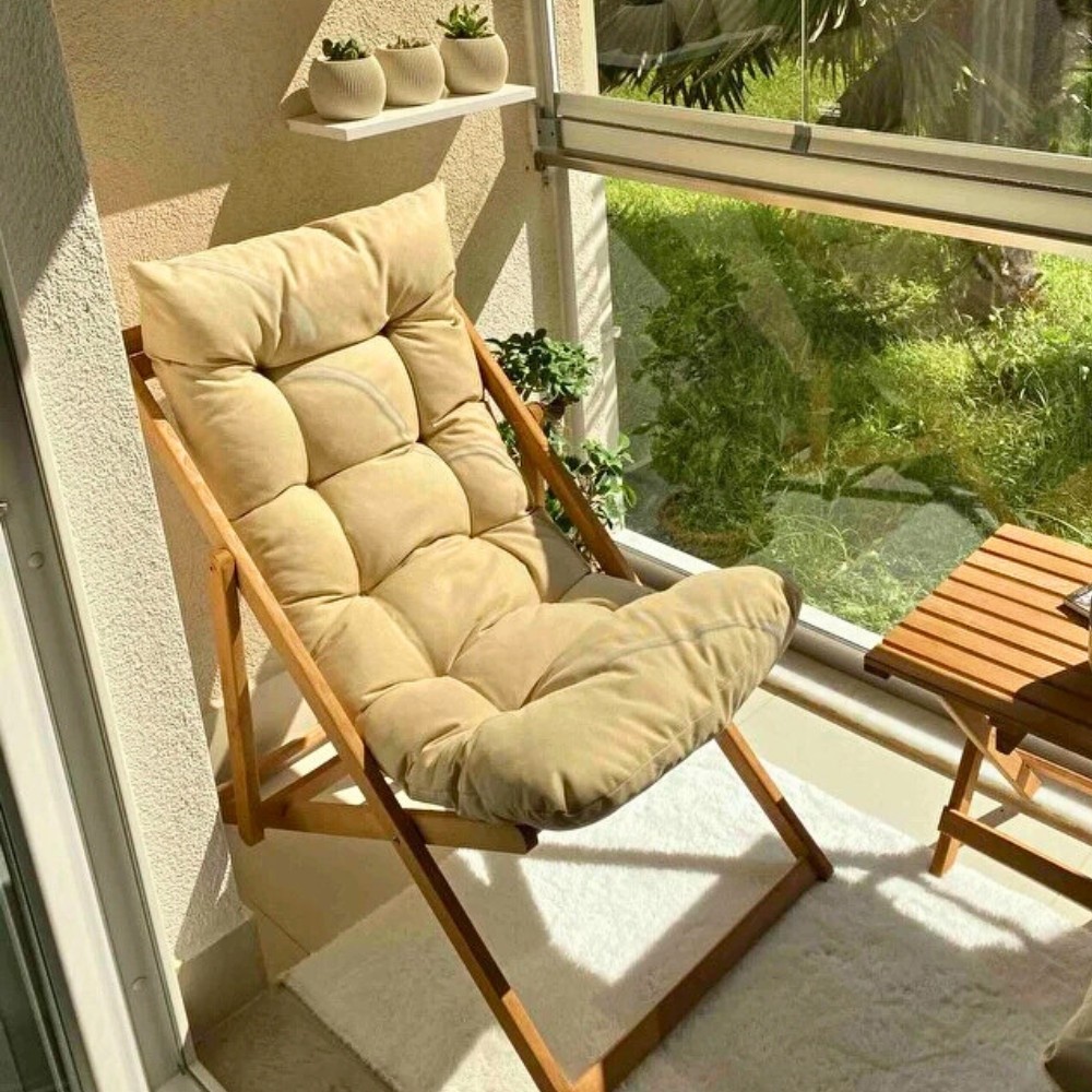 Tranqil Tekli Şezlong Sandalye Ahşap