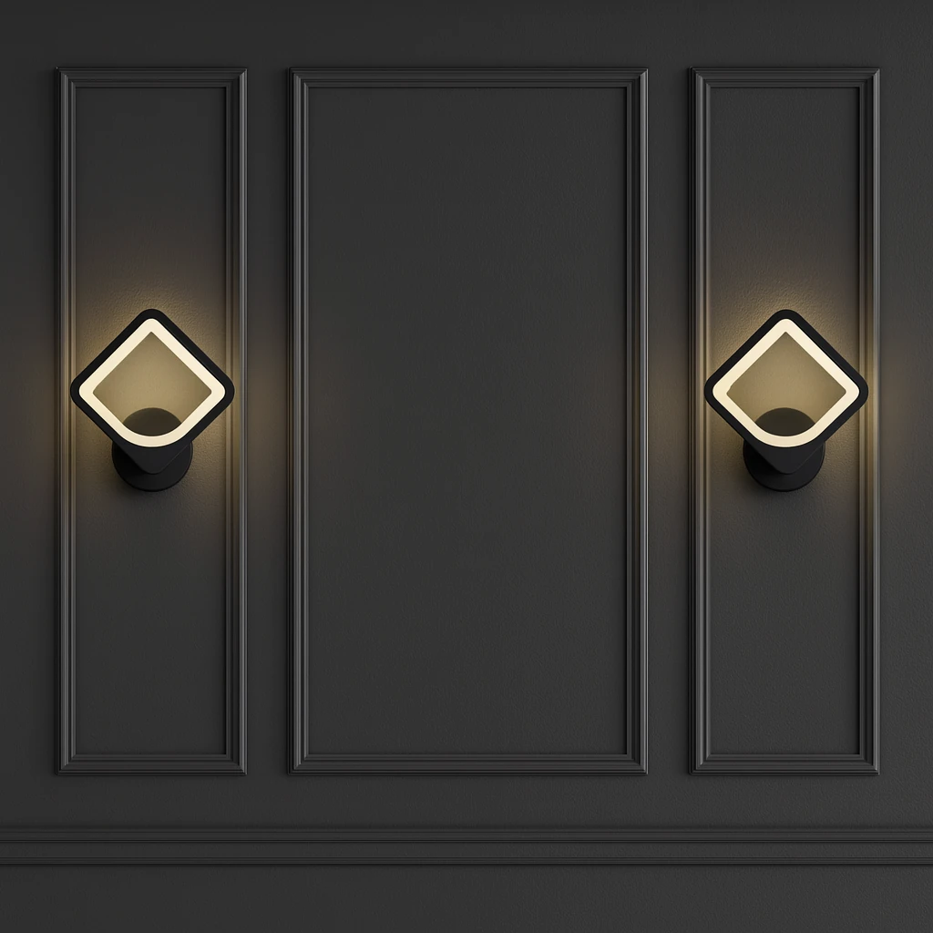 Karo İç Mekan LED Aplik - Siyah