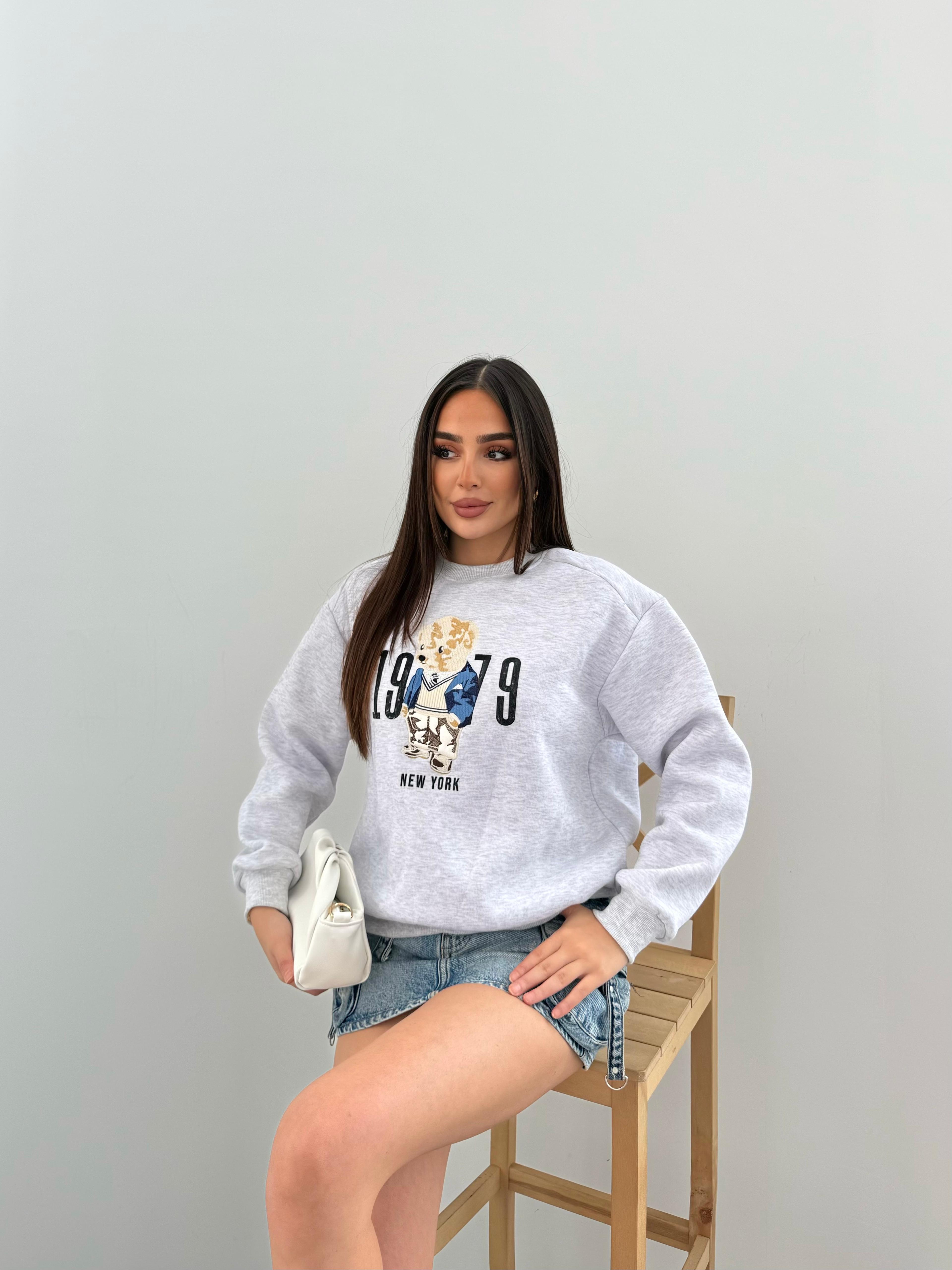 Kadın Newyork Baskılı Sweatshirt