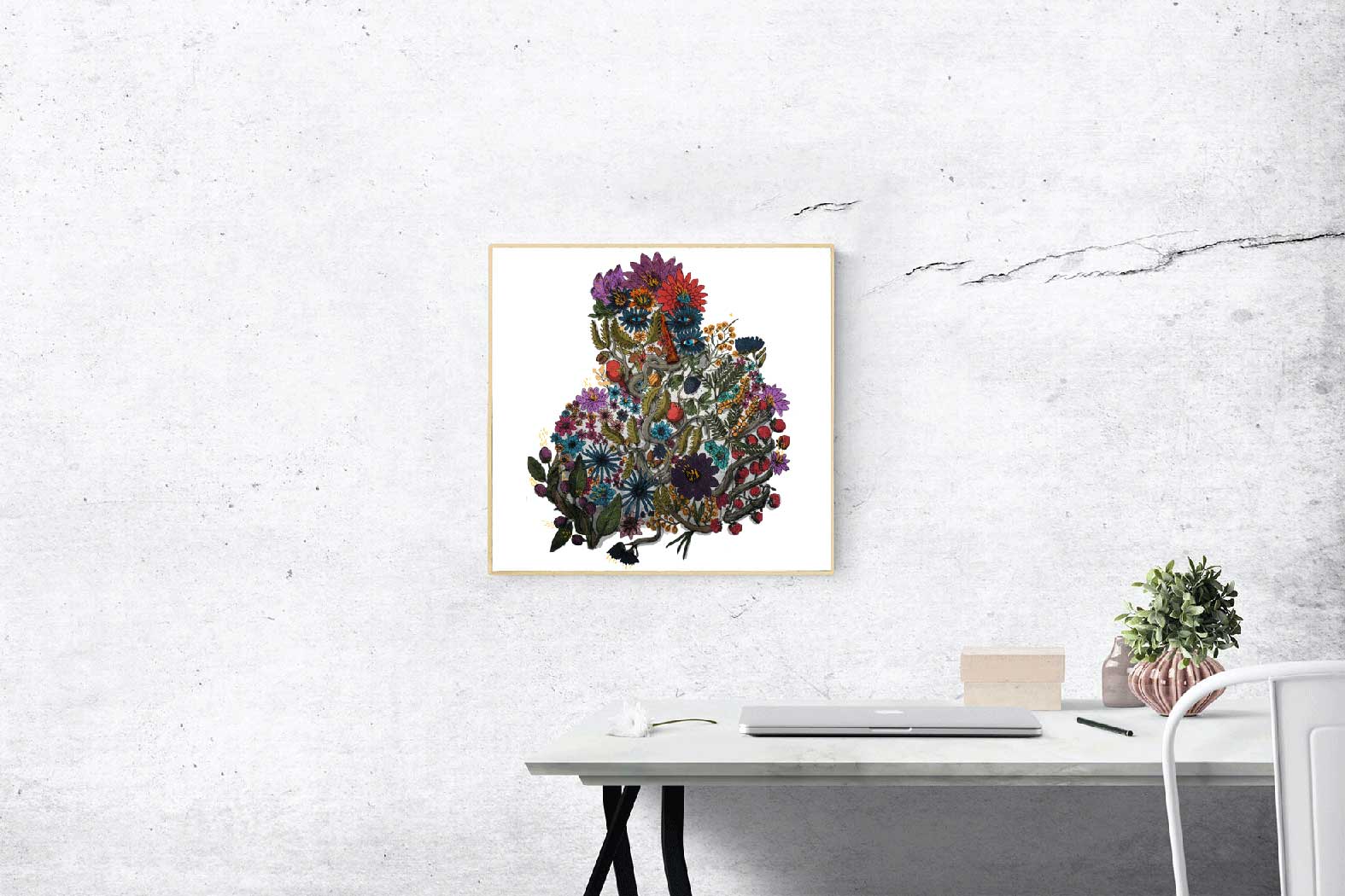 The flower in the pot that doesn't bloom cries alone when left alone