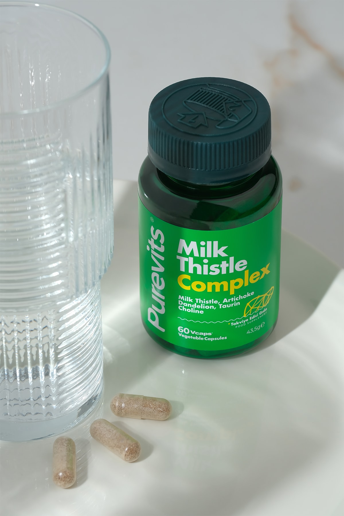 Milk Thistle Complex Deve Dikeni Enginar Ekstraktı Karahindiba Taurin Kolin 60 Adet Vegan Kapsül