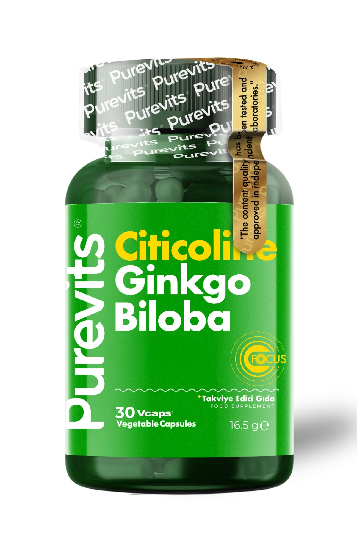 Ginkgo Biloba Citicoline + Focus - 30 Vegan Kapsül